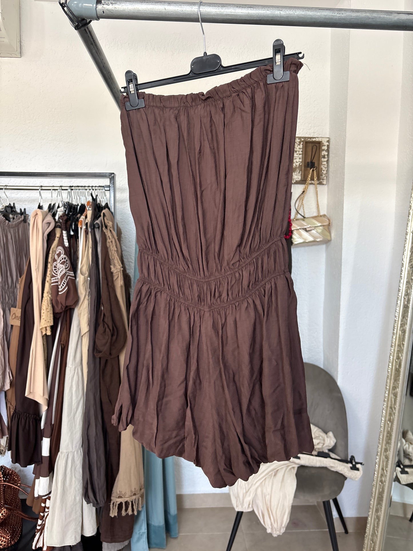 Bandeau Bubble Hem Playsuit