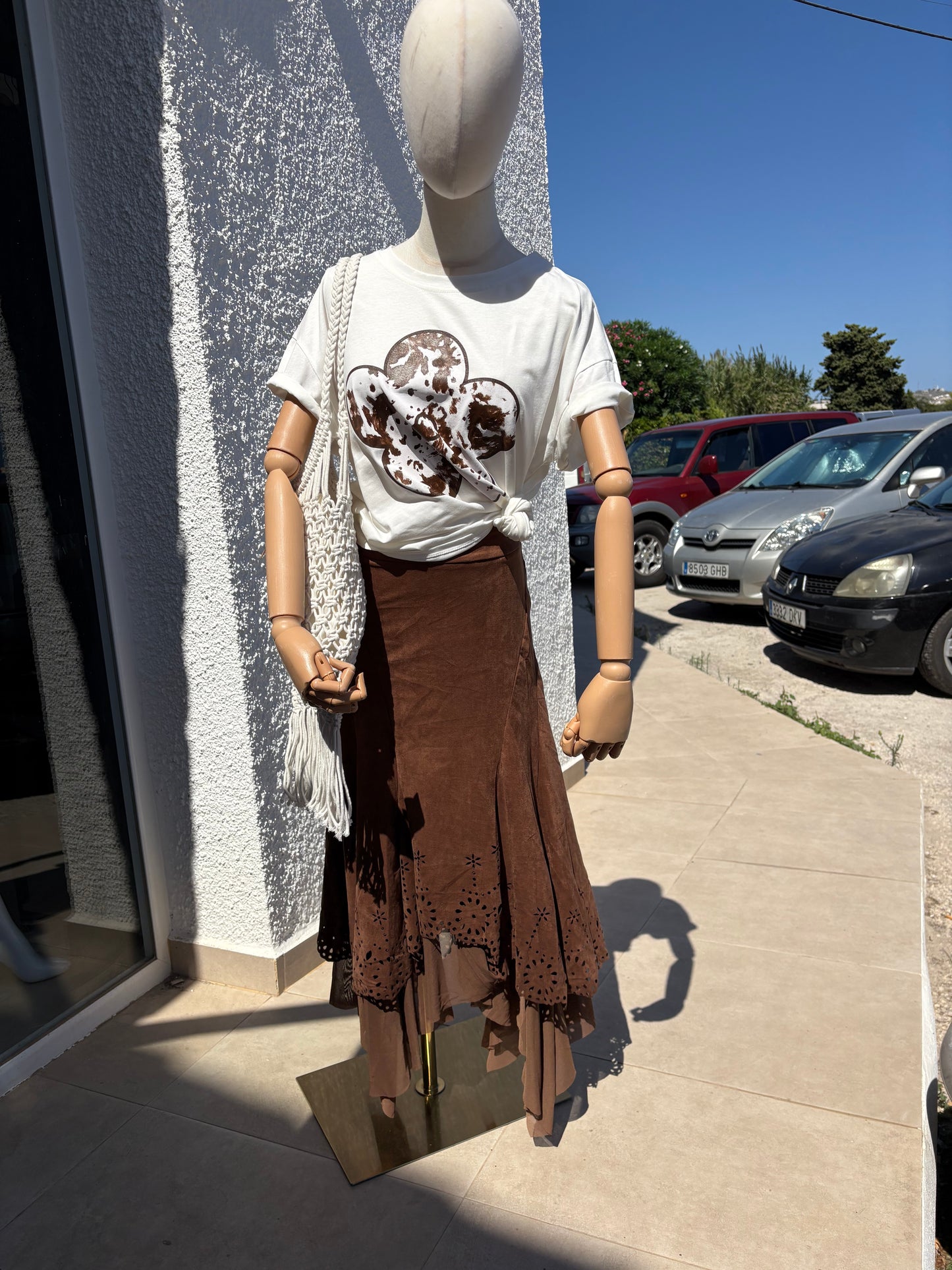 Suedette skirt