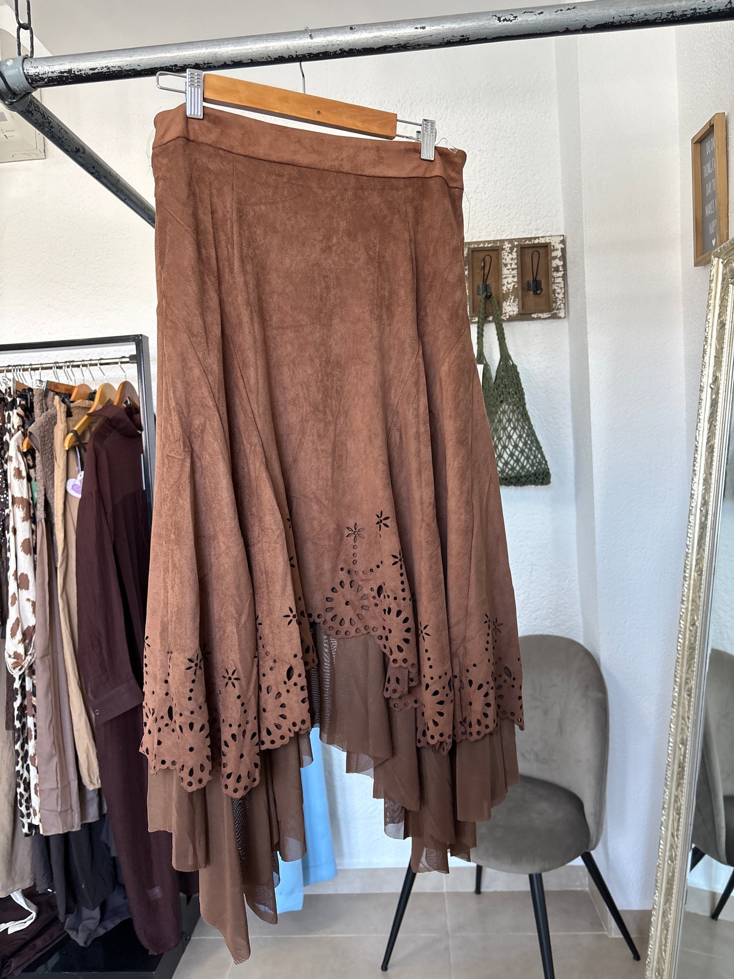 Suedette skirt