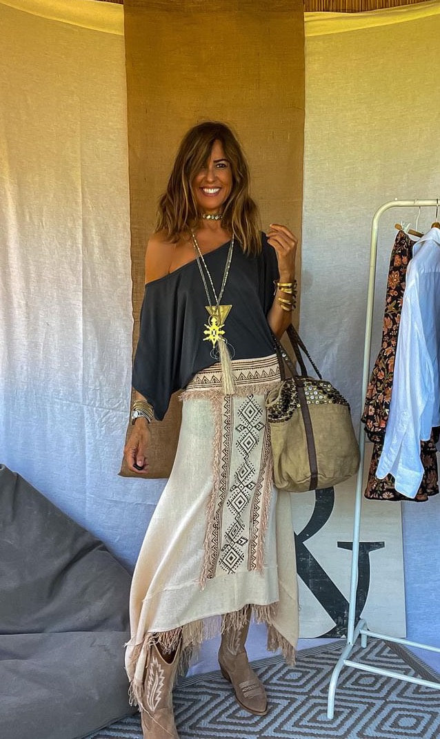 Boho ethnic skirt