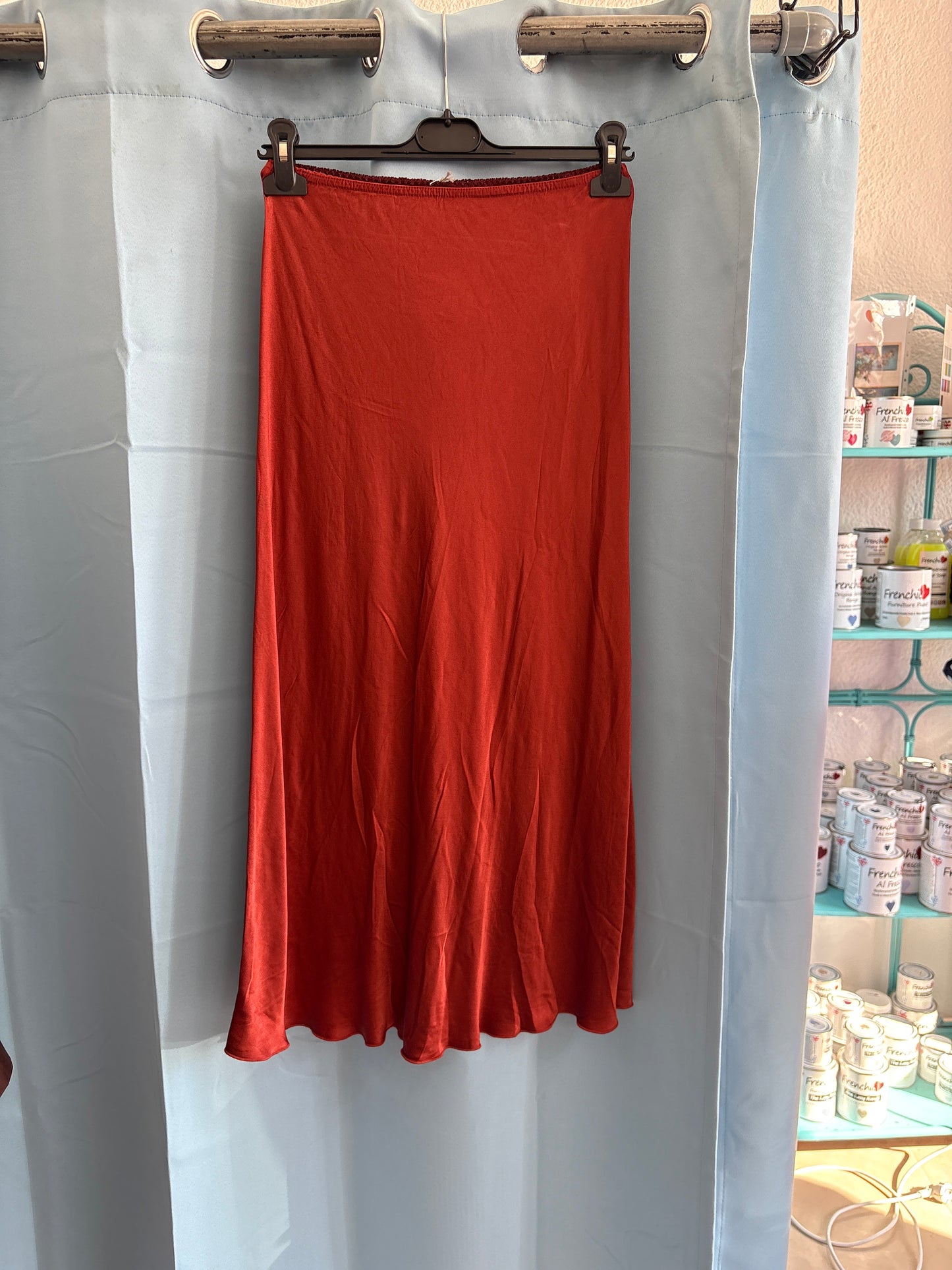 Satin maxi skirt