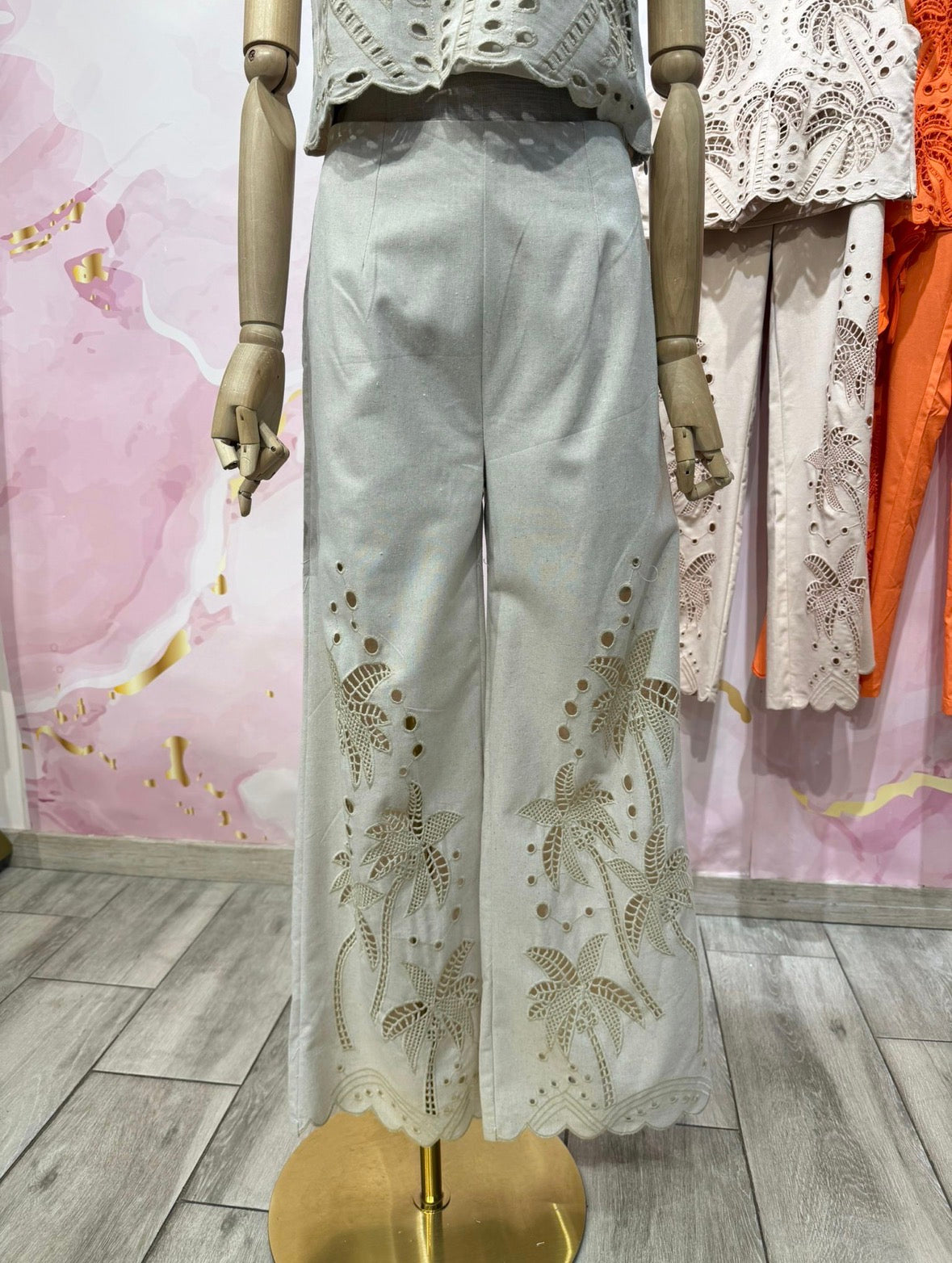 Palm Tree Broderie Anglaise Co-set