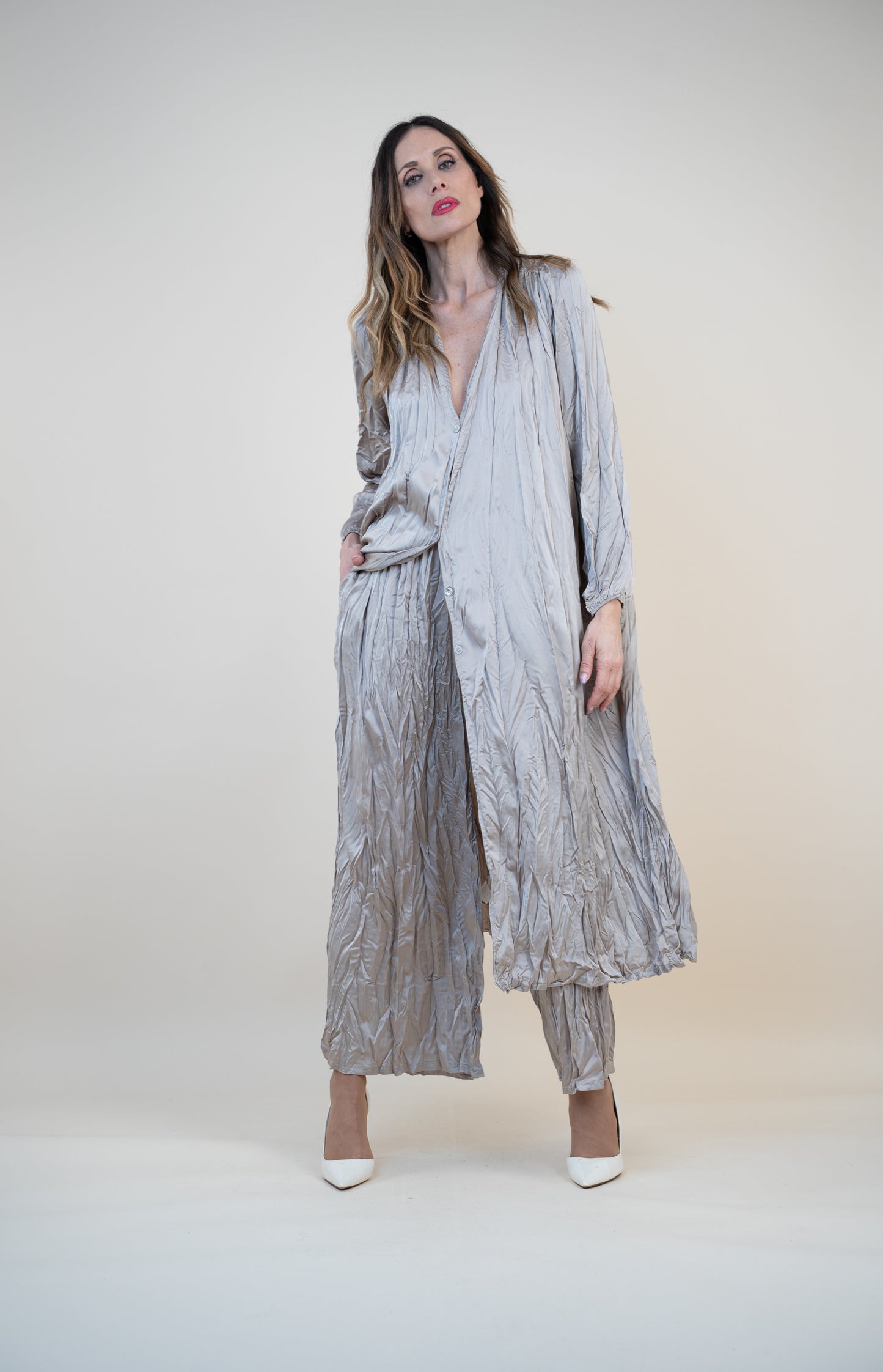Crinkle kimono