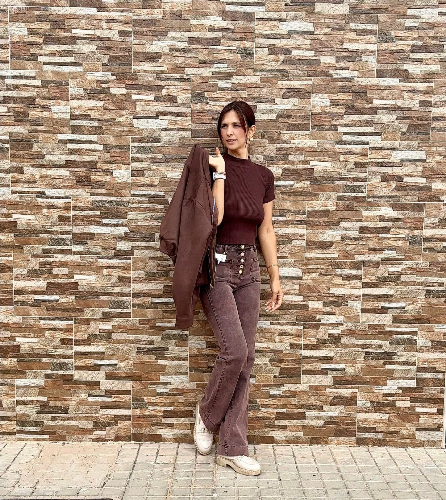 Faux suede bomber