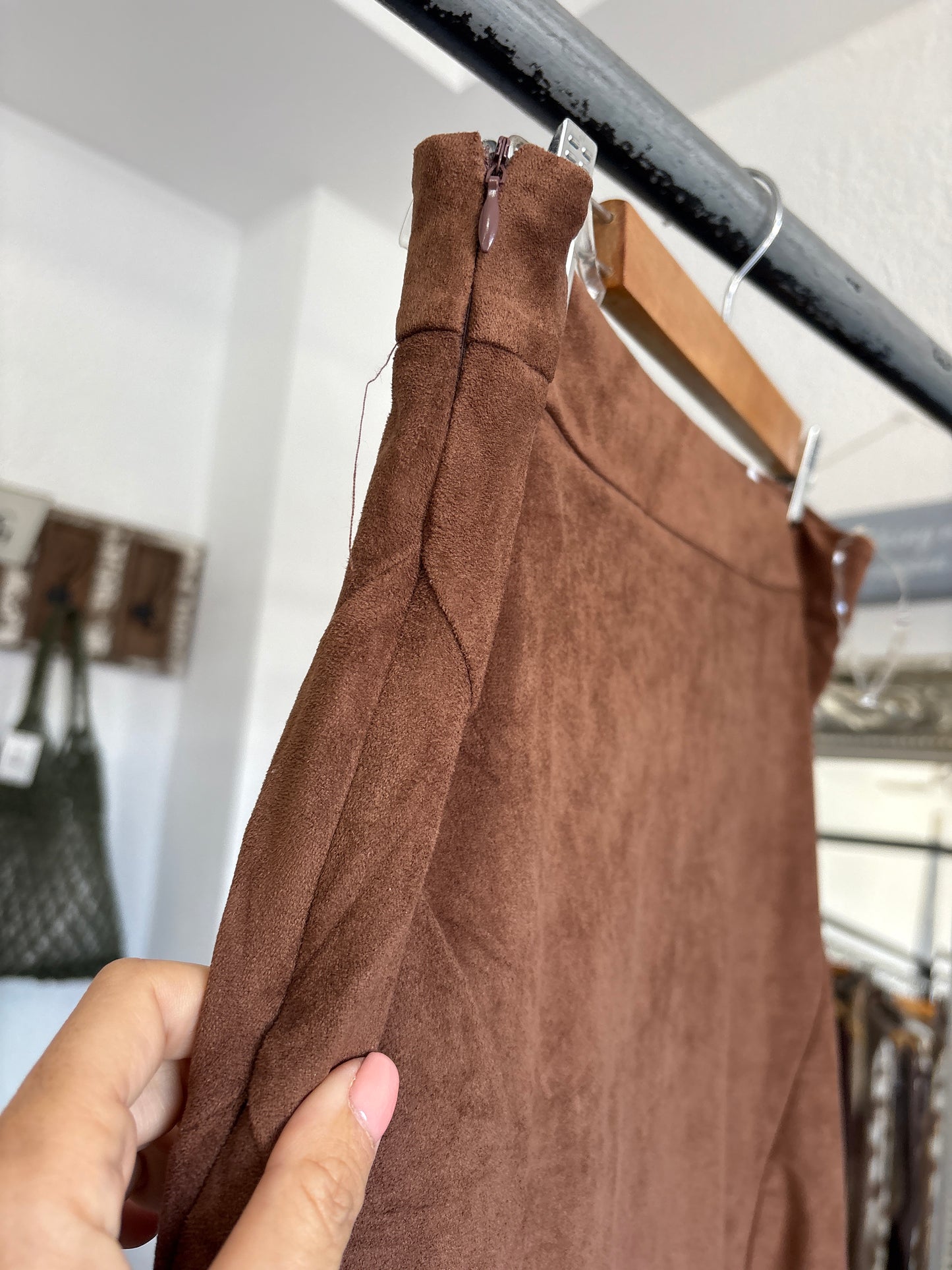 Suedette skirt