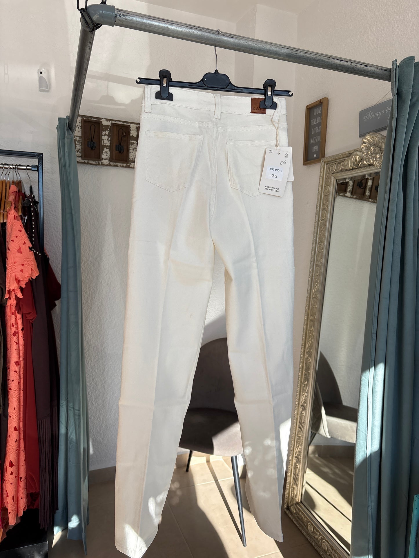 Cream dream jeans