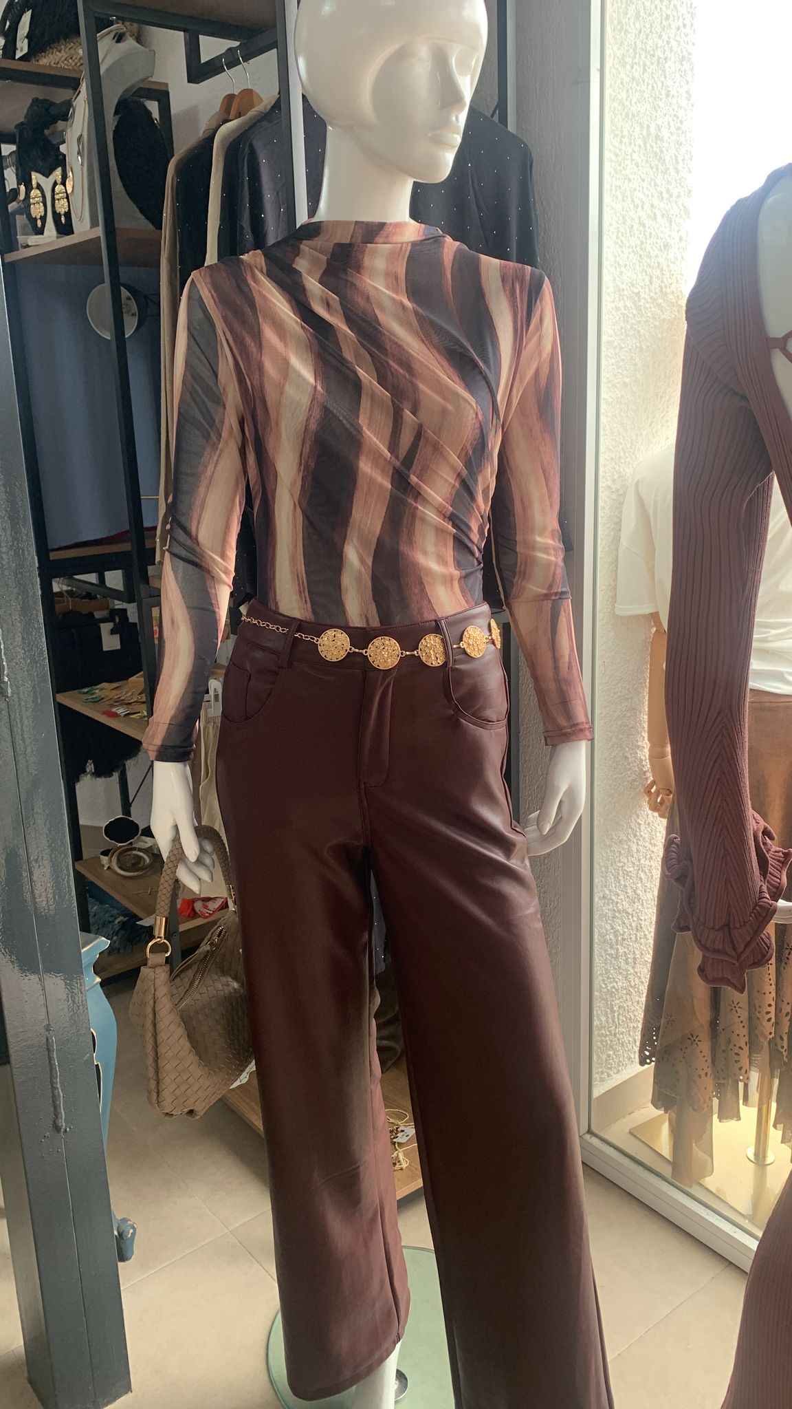 Pippa faux leather trousers
