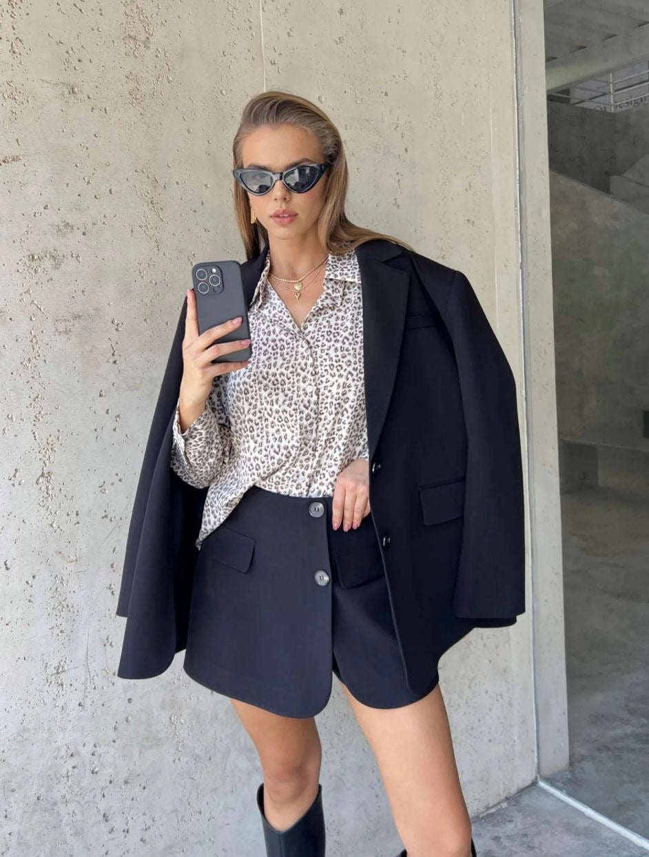Oversized back split blazer