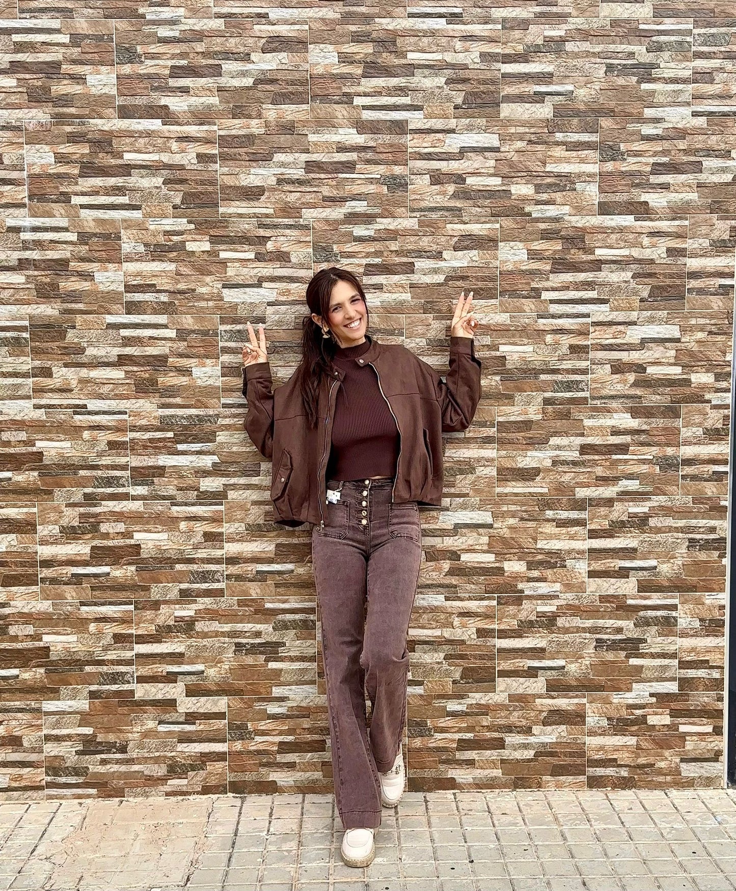 Faux suede bomber