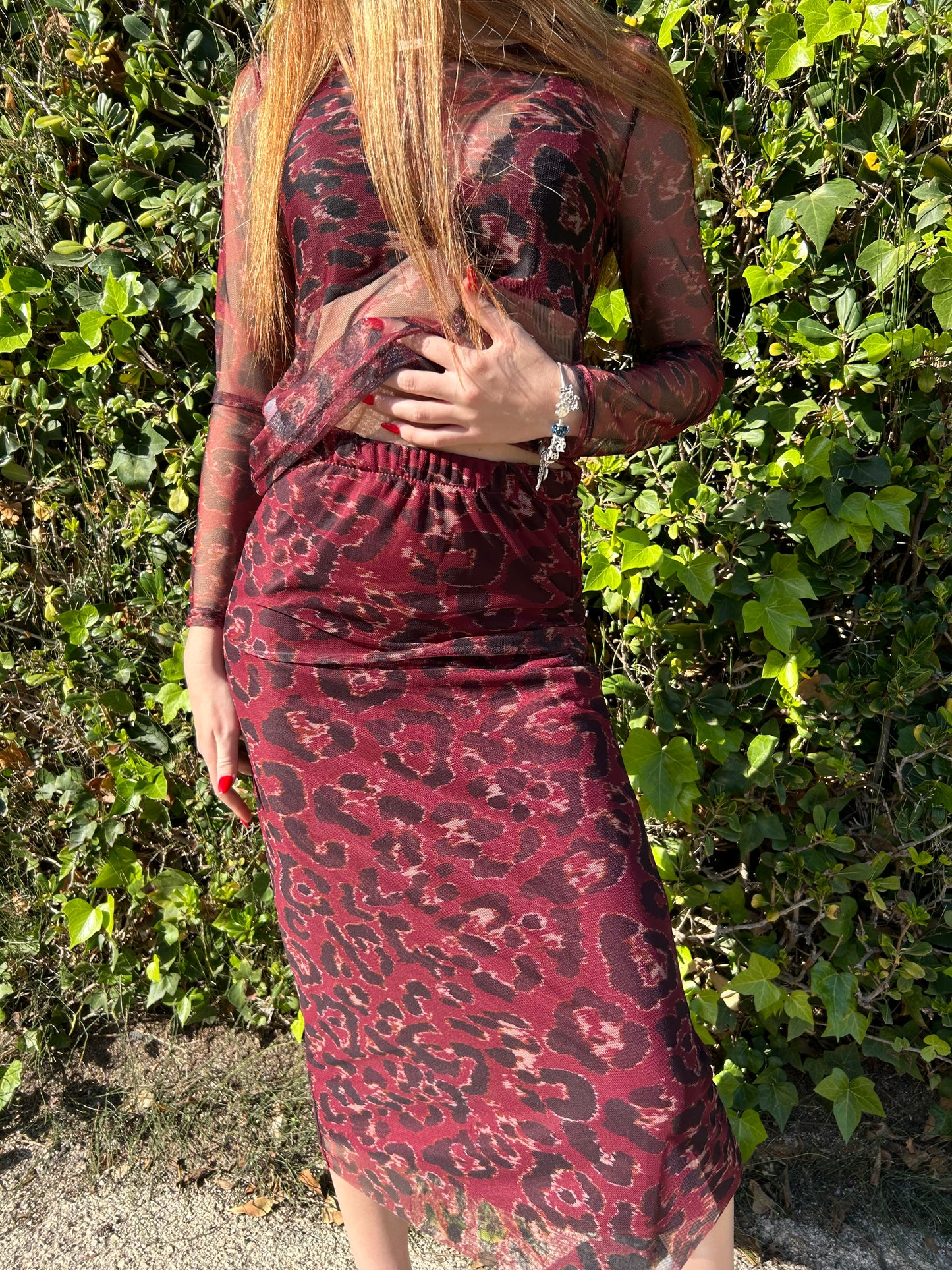 Leopard Mesh Co-ord Set