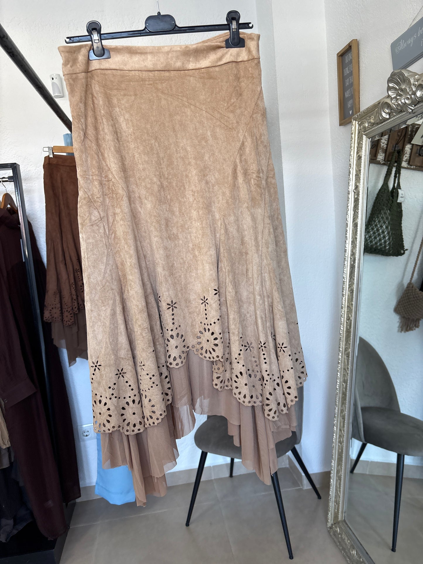 Suedette skirt
