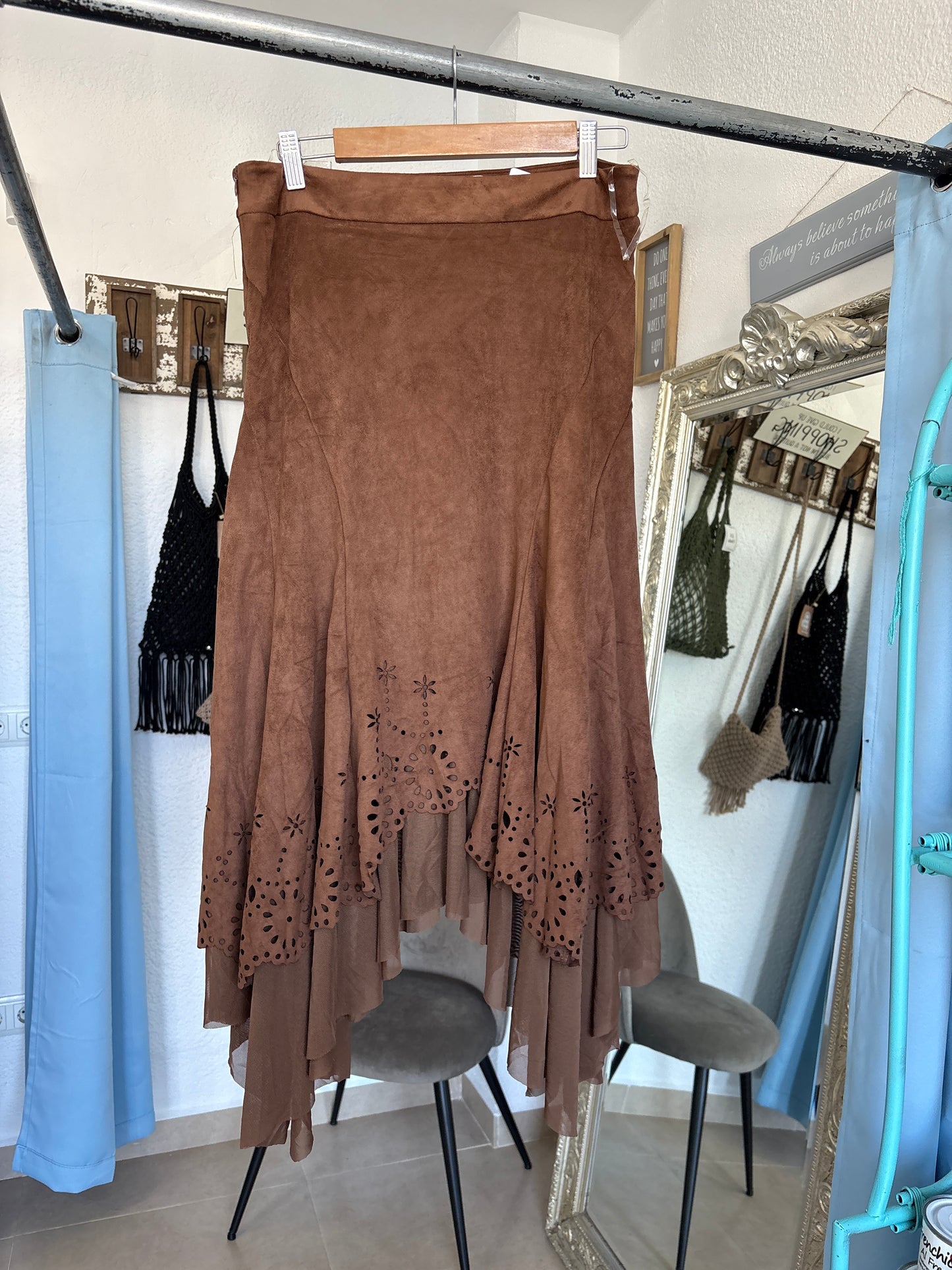 Suedette skirt