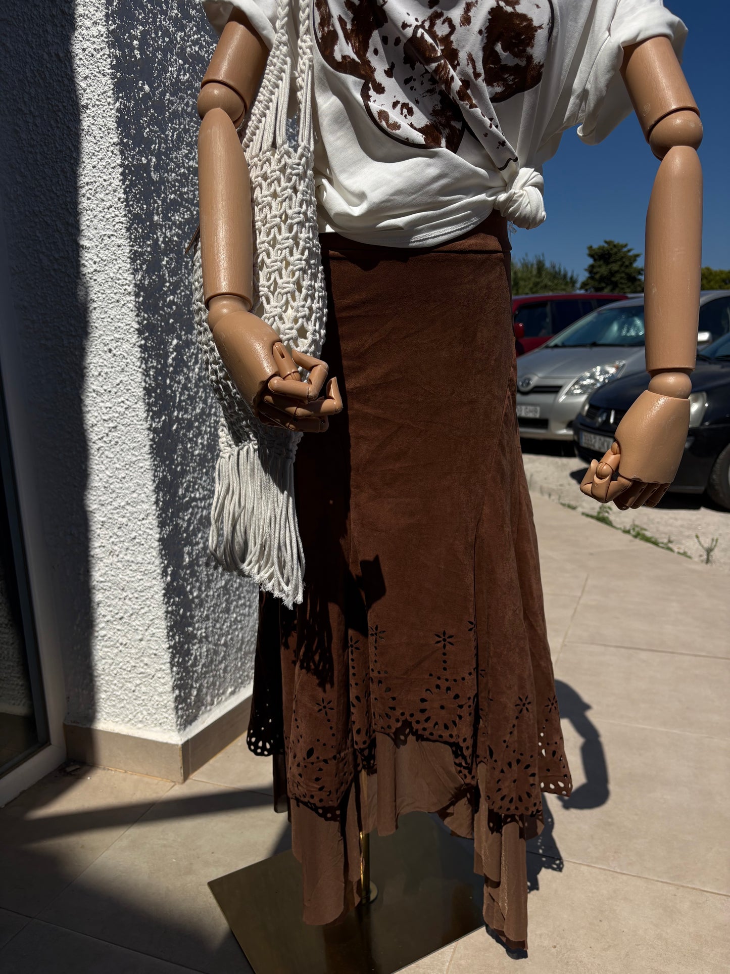 Suedette skirt