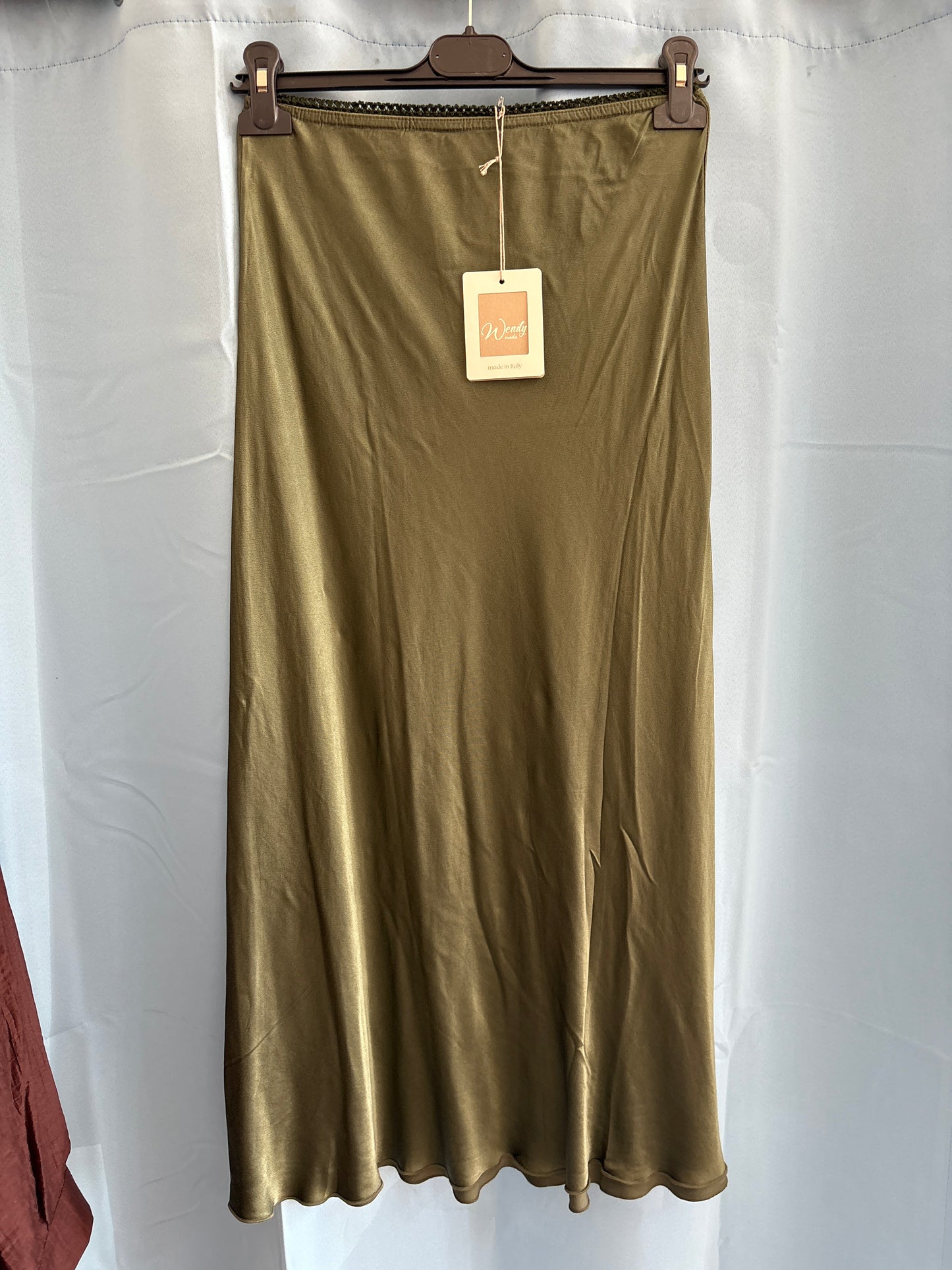 Satin maxi skirt