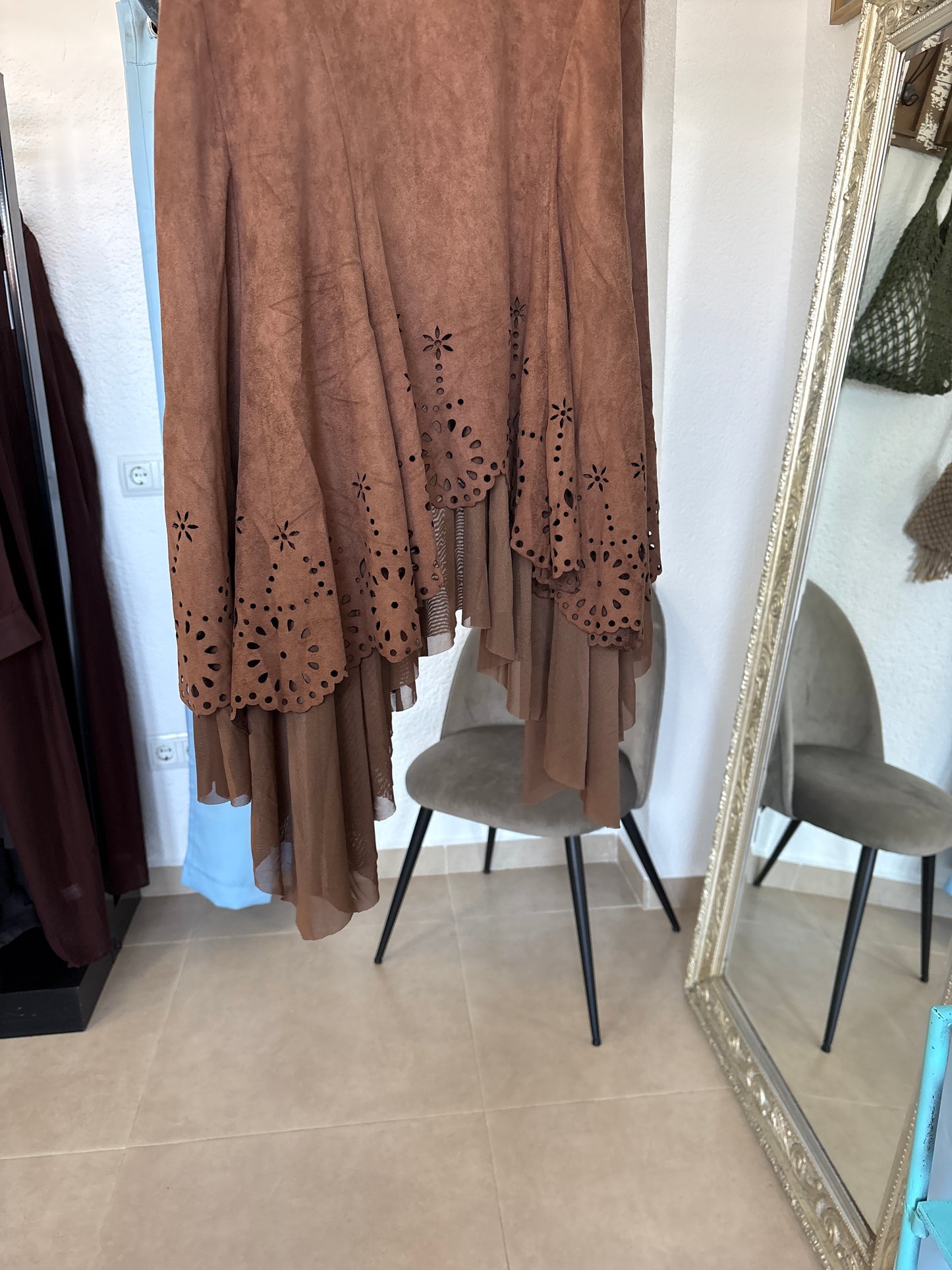 Suedette skirt