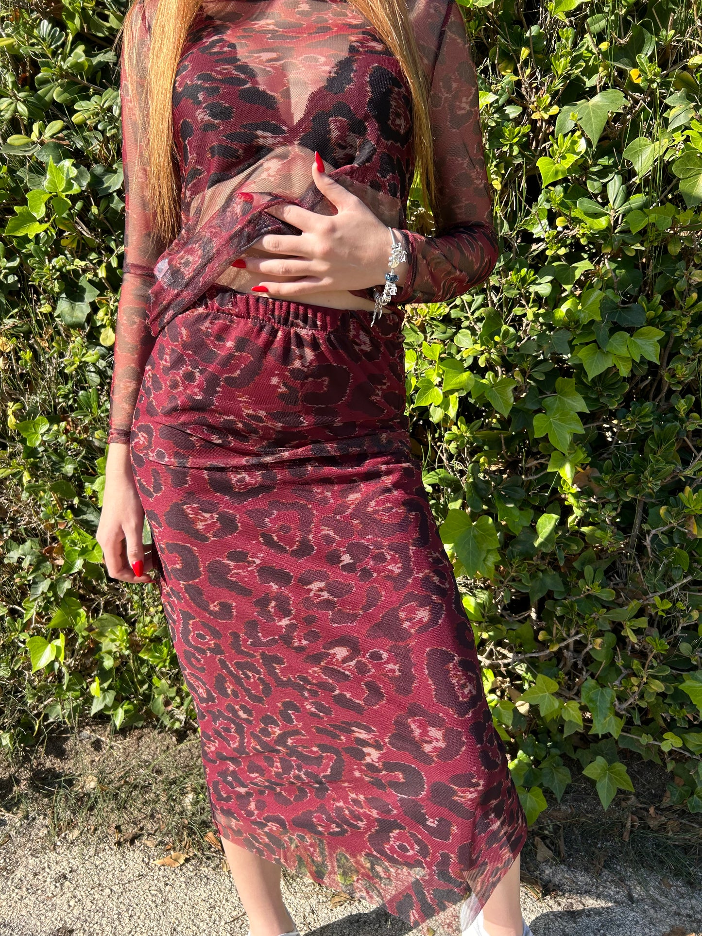 Leopard Mesh Co-ord Set
