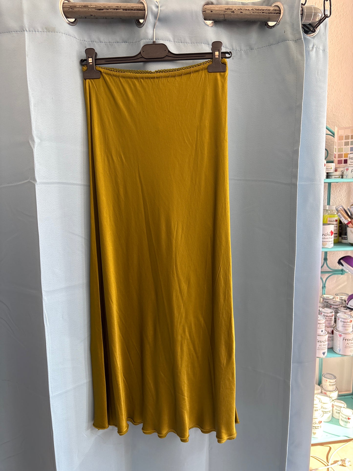 Satin maxi skirt