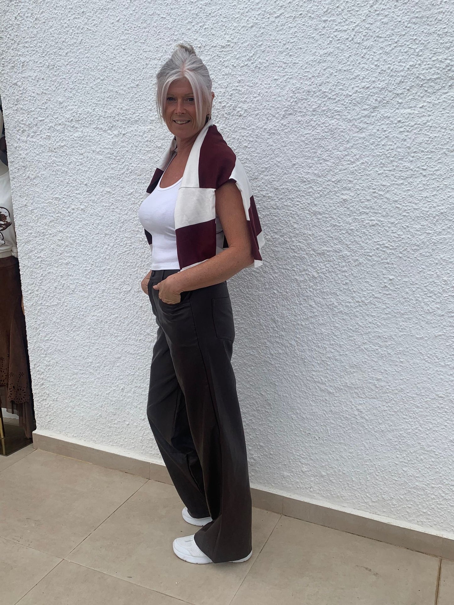 Pippa faux leather trousers