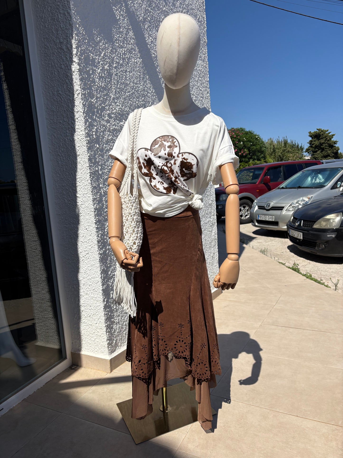 Suedette skirt