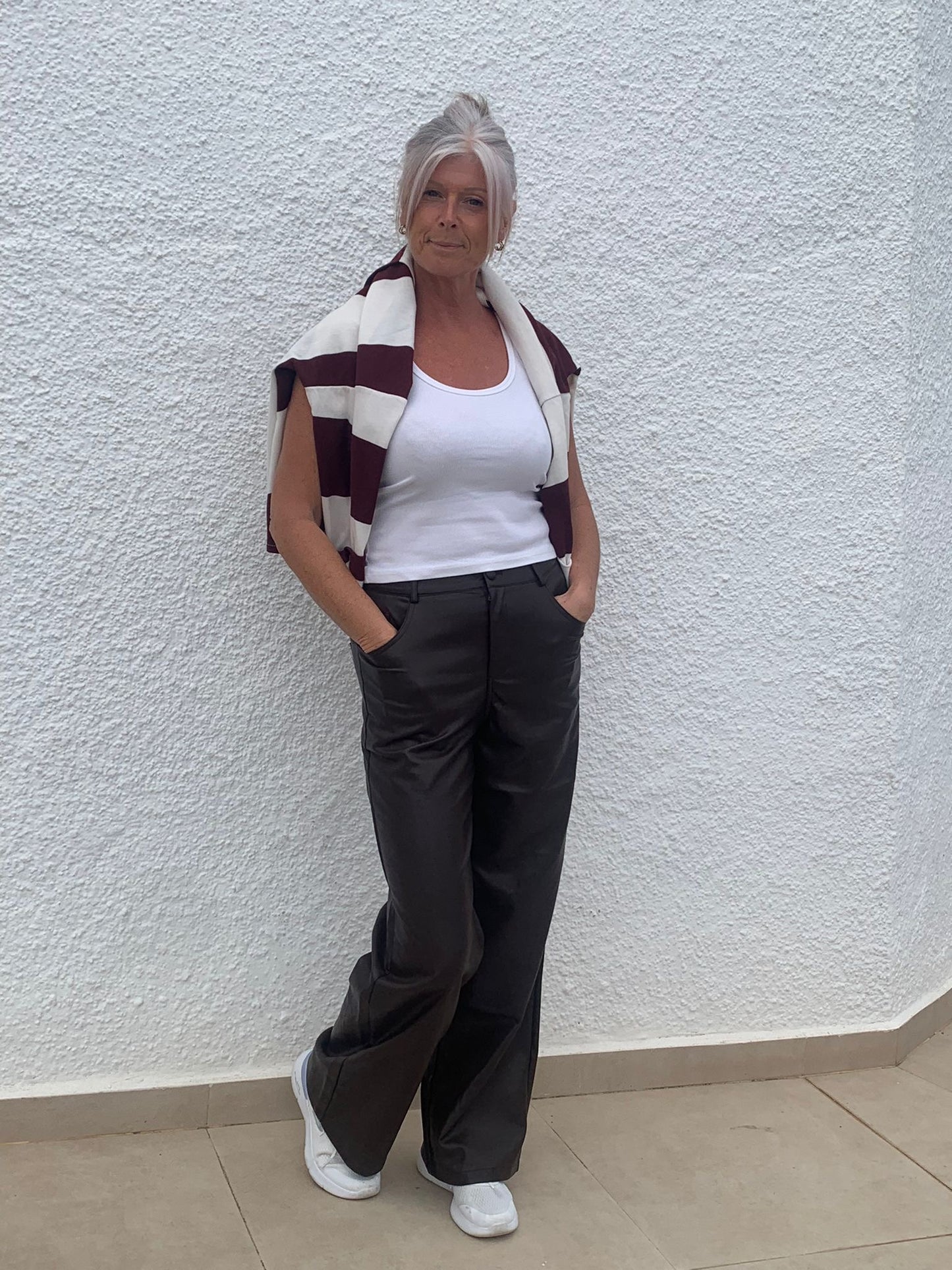 Pippa faux leather trousers