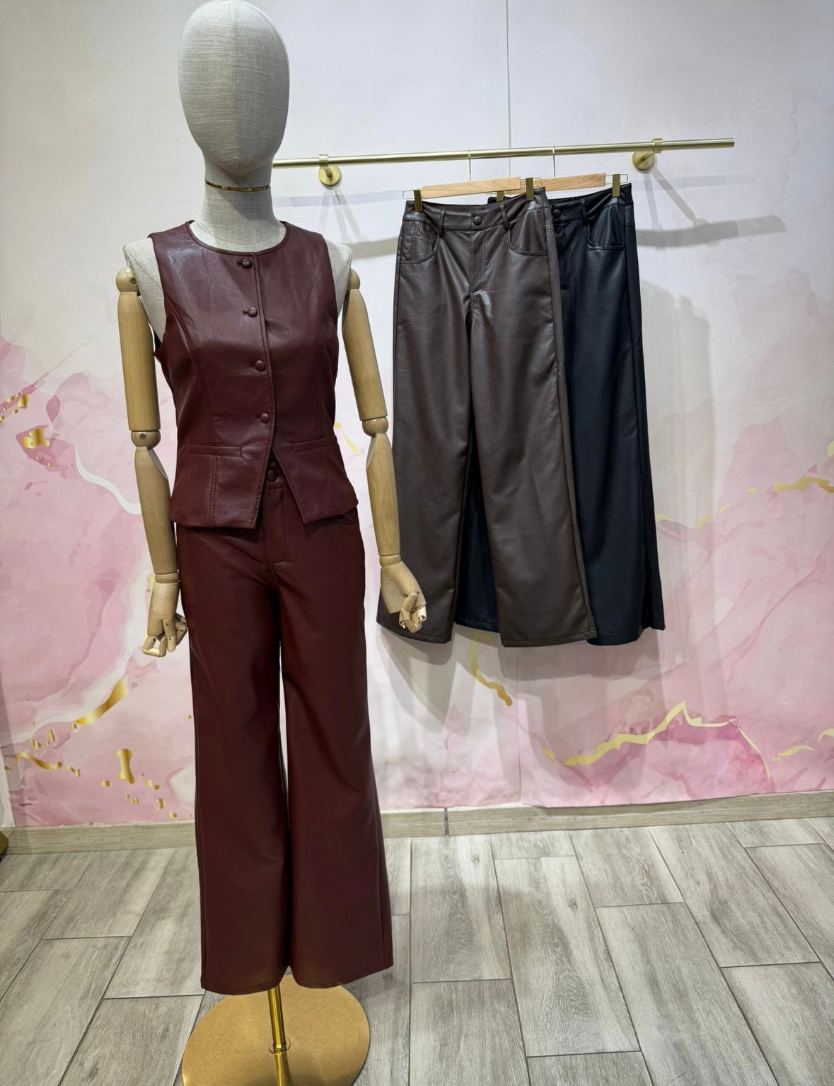Pippa faux leather trousers