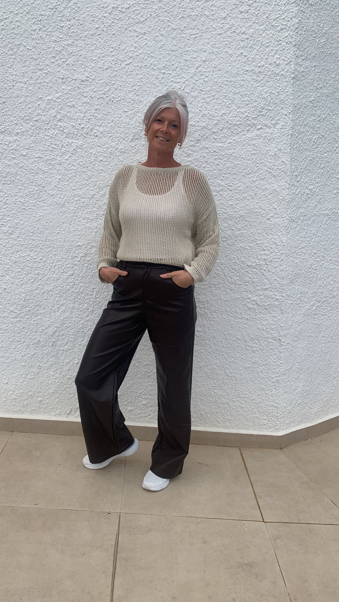 Pippa faux leather trousers