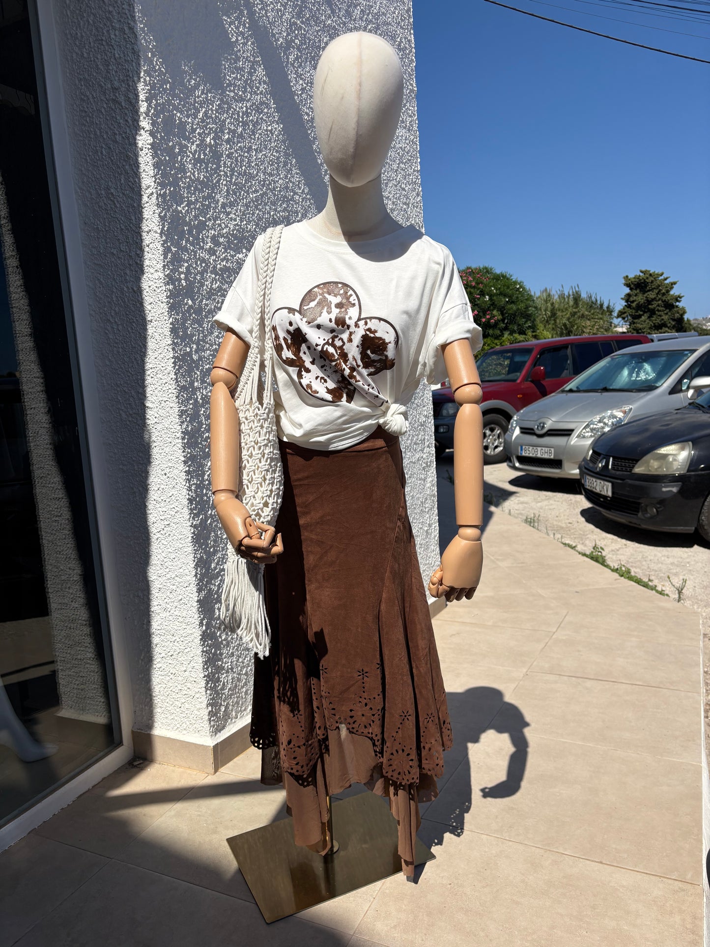 Suedette skirt