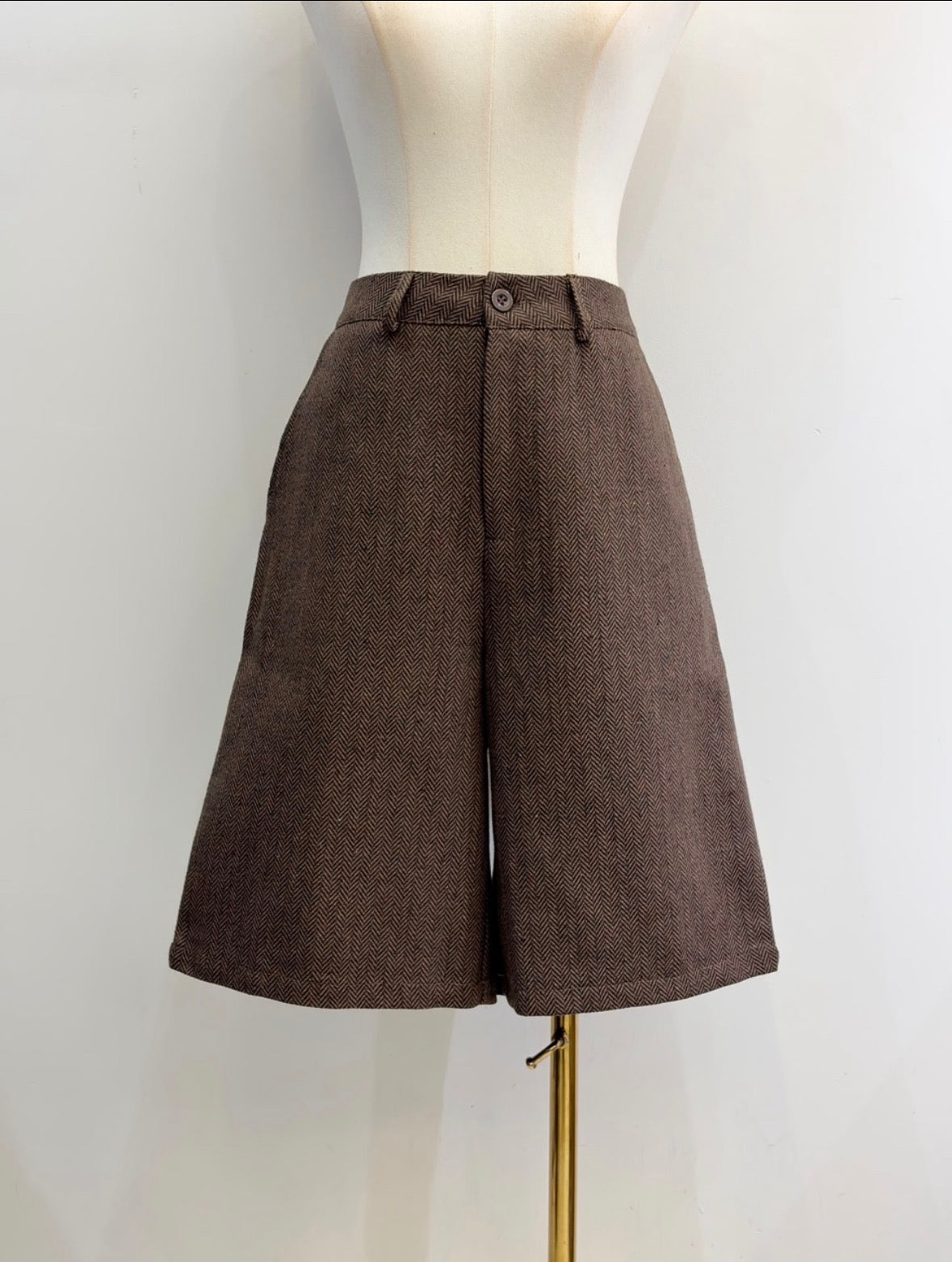 Herringbone Bermuda Shorts