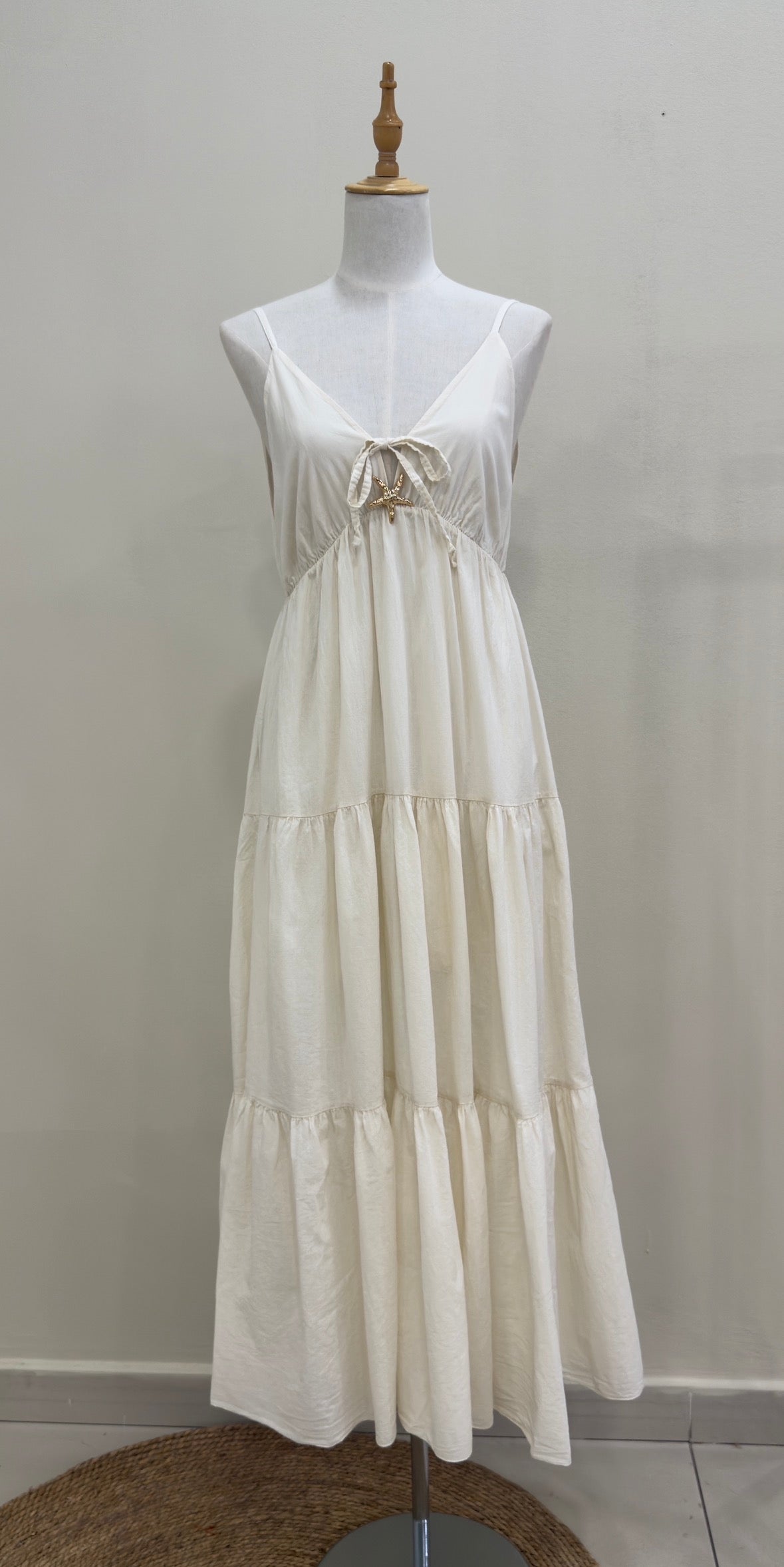 Starfish Tie-Front Tiered Maxi Dress