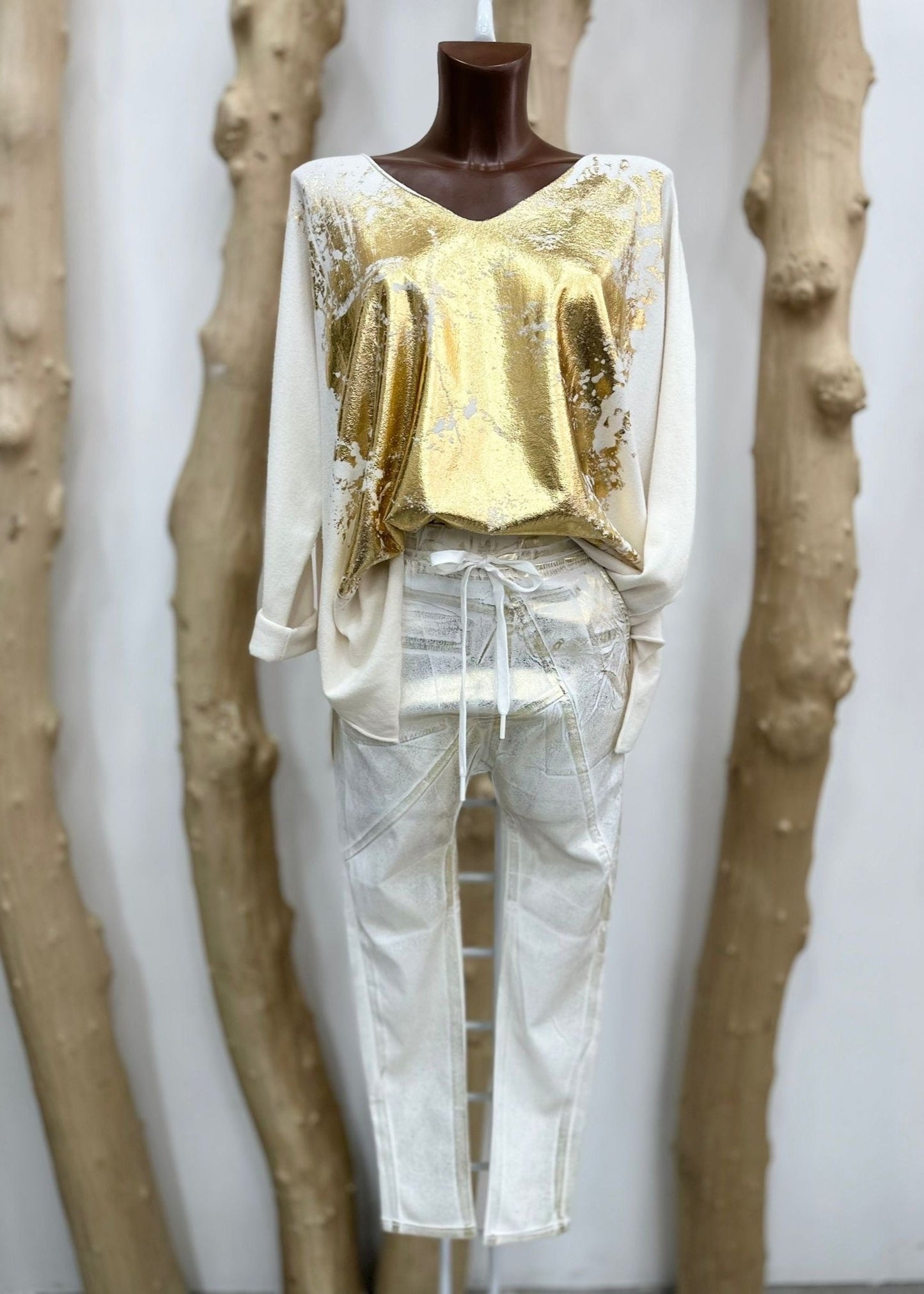Metallic Harem Trousers