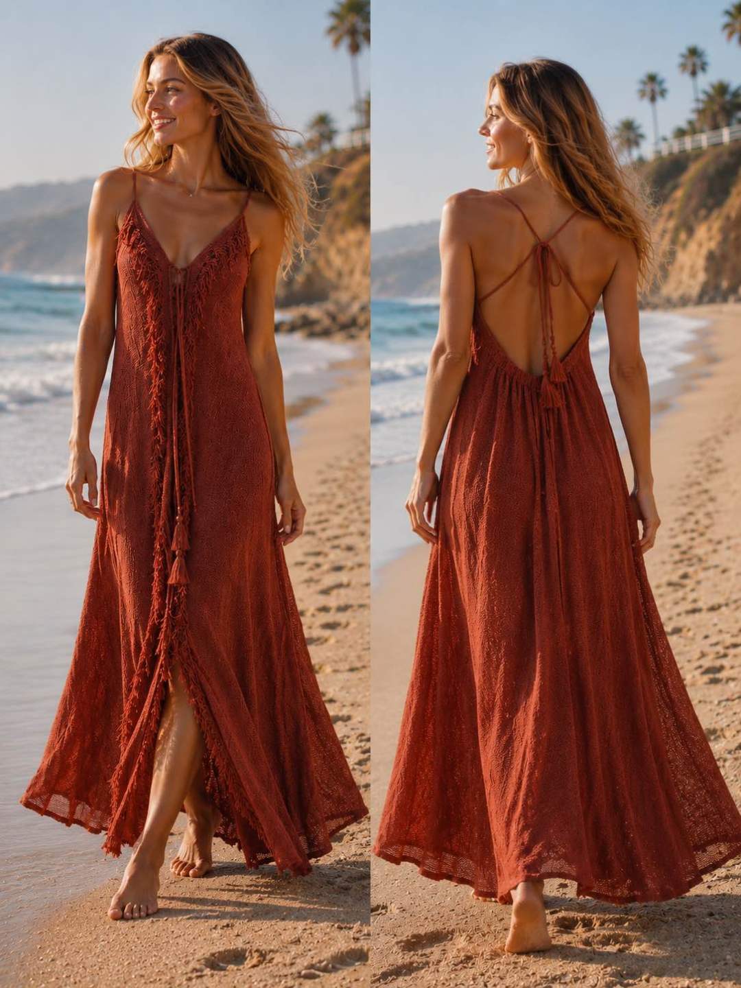 Boho halter dress