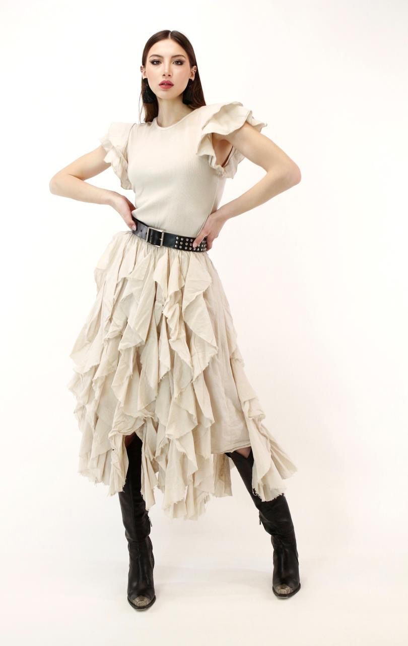 Cascading Ruffle Skirt