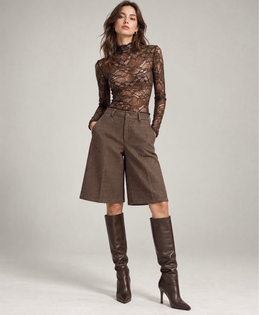 Herringbone Bermuda Shorts