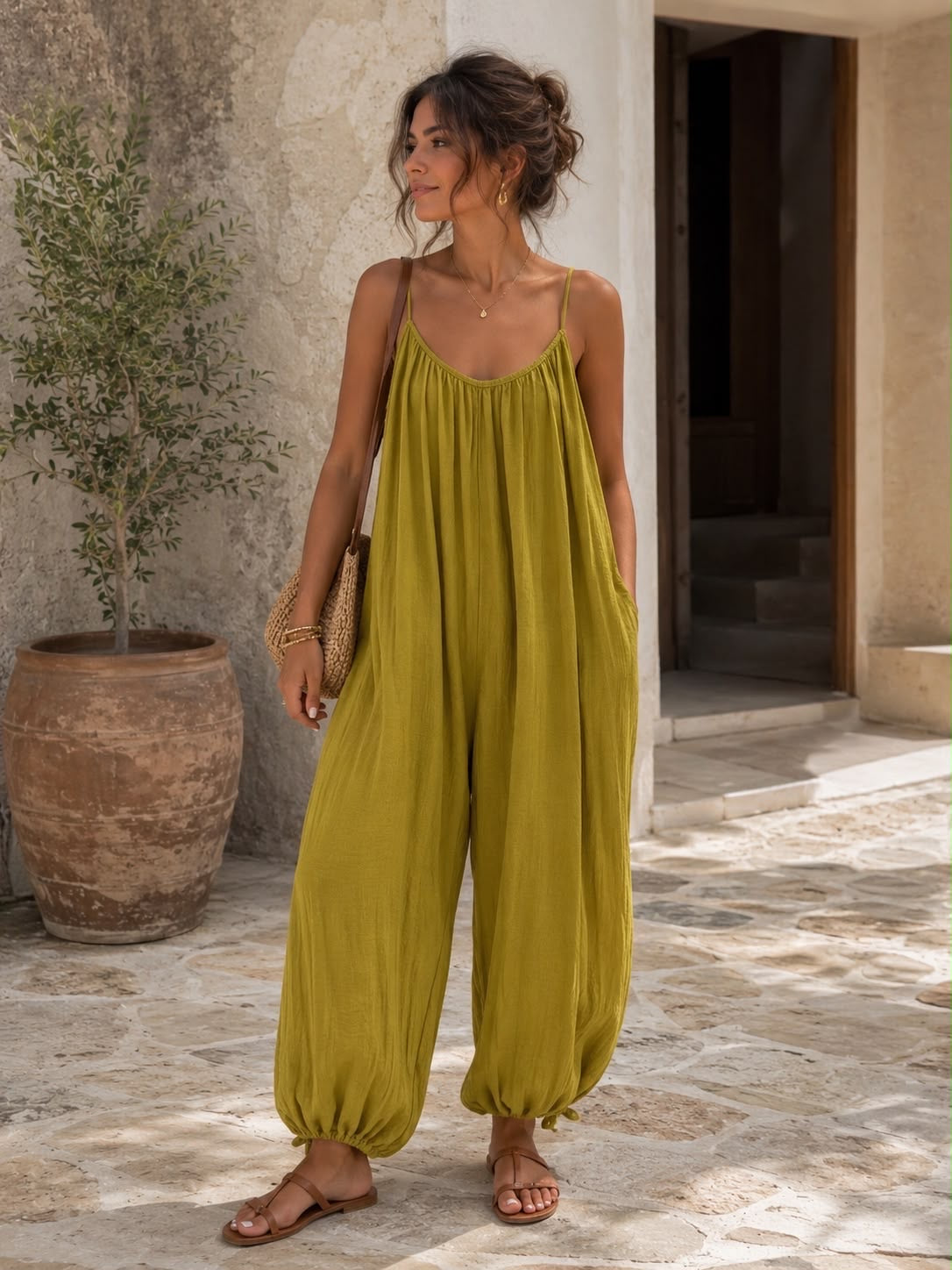 Cinched ankle Jumpsuit