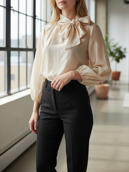 Pussy bow blouse