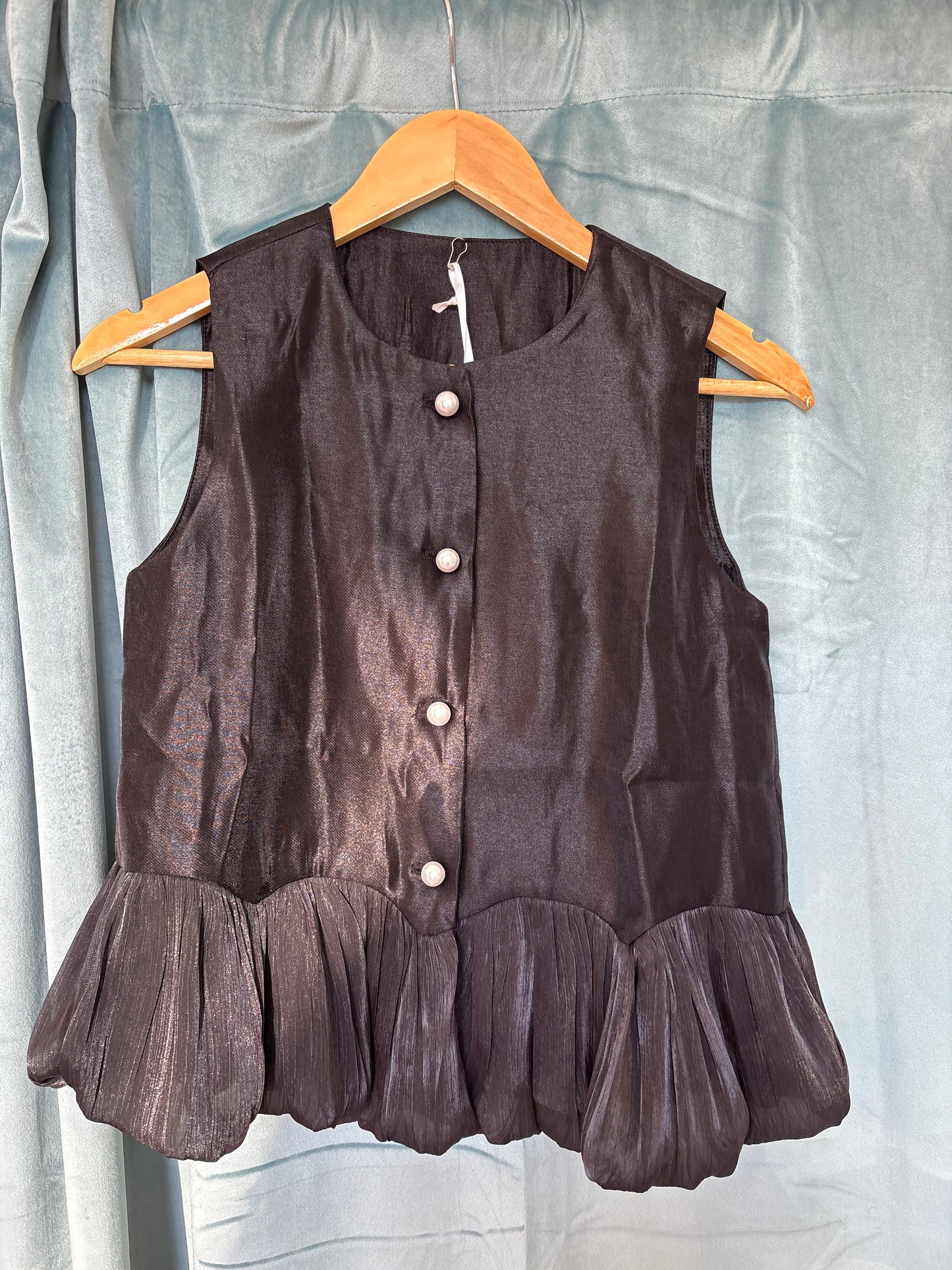 Peplum and pearl waistcoat