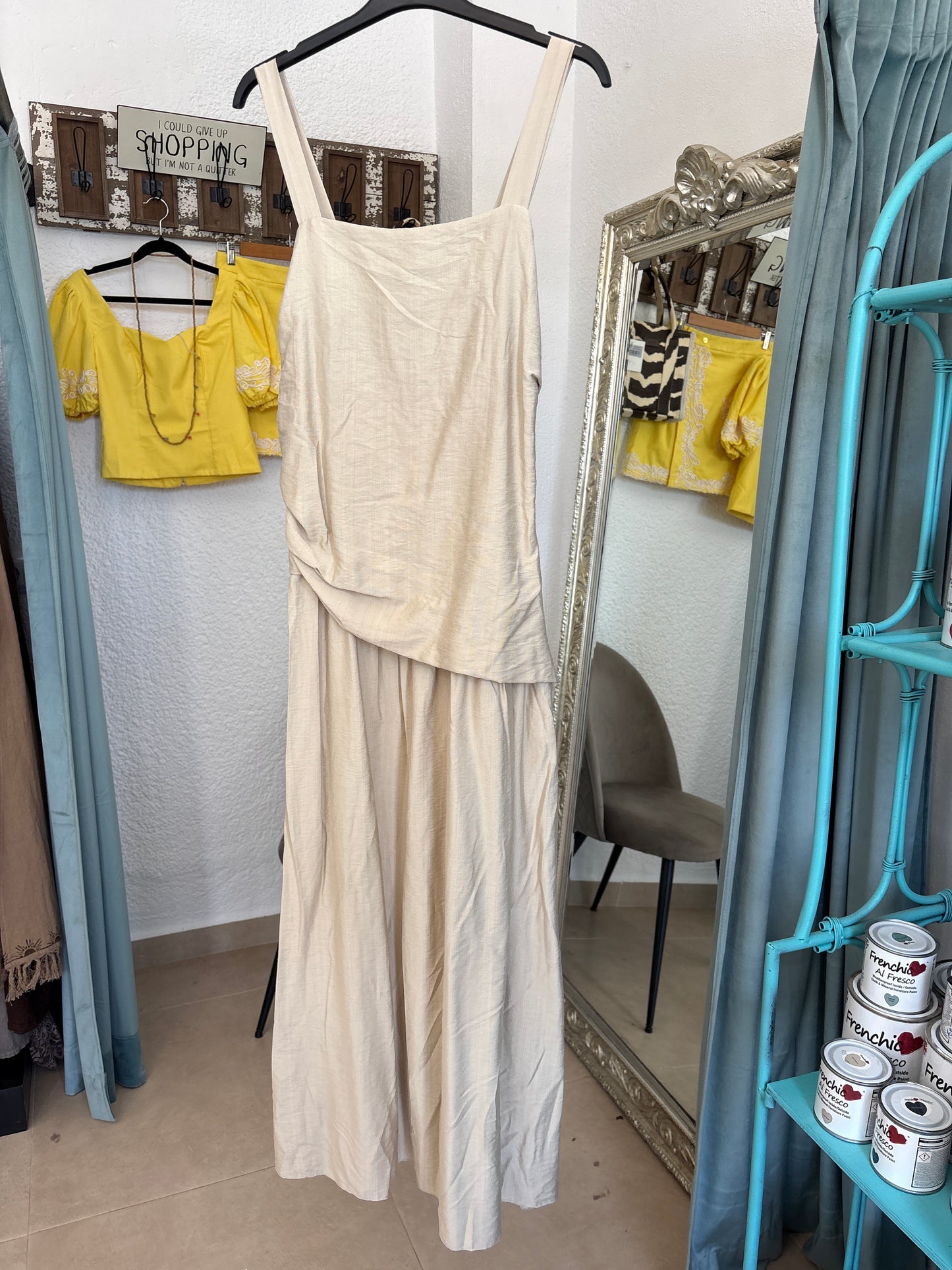 Draped midi dress