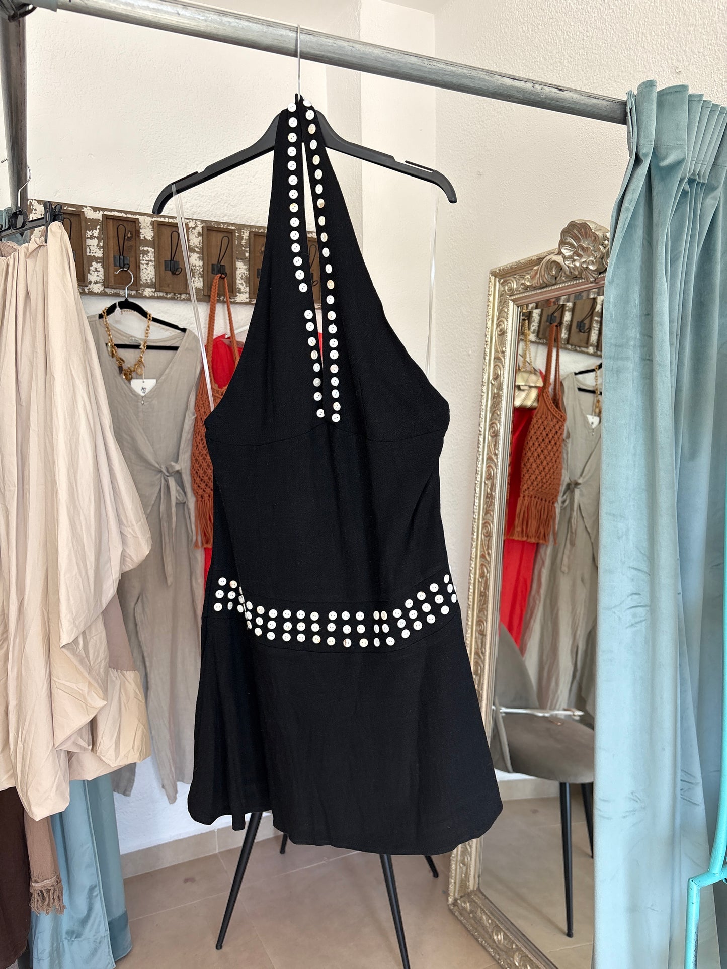 Halter mini dress