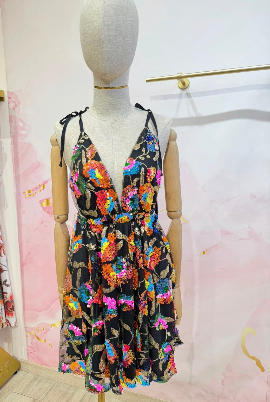 Multicolour Sequin Party Dress