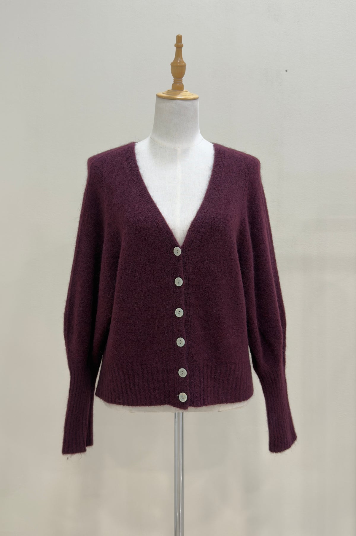 Relaxed v neck cardigan- Alapaca Blend