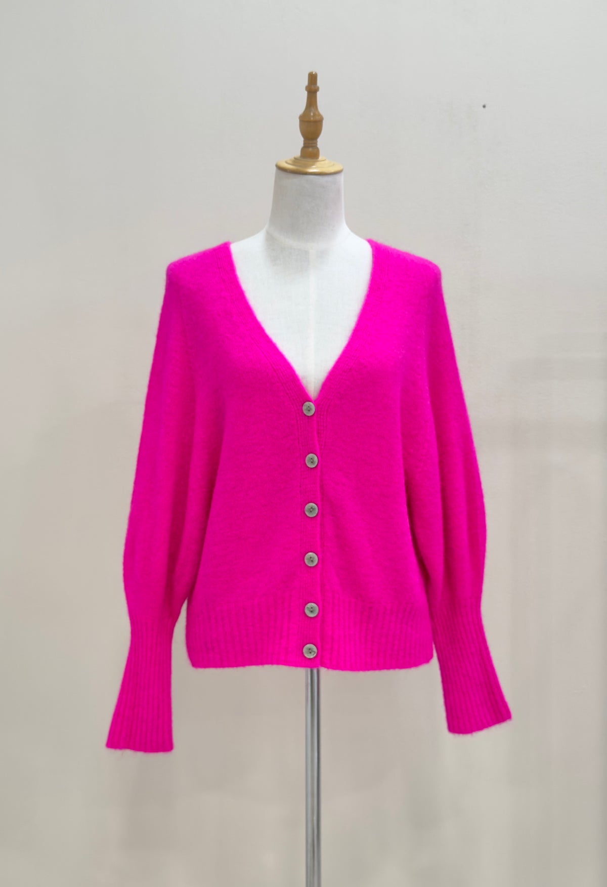 Relaxed v neck cardigan- Alapaca Blend