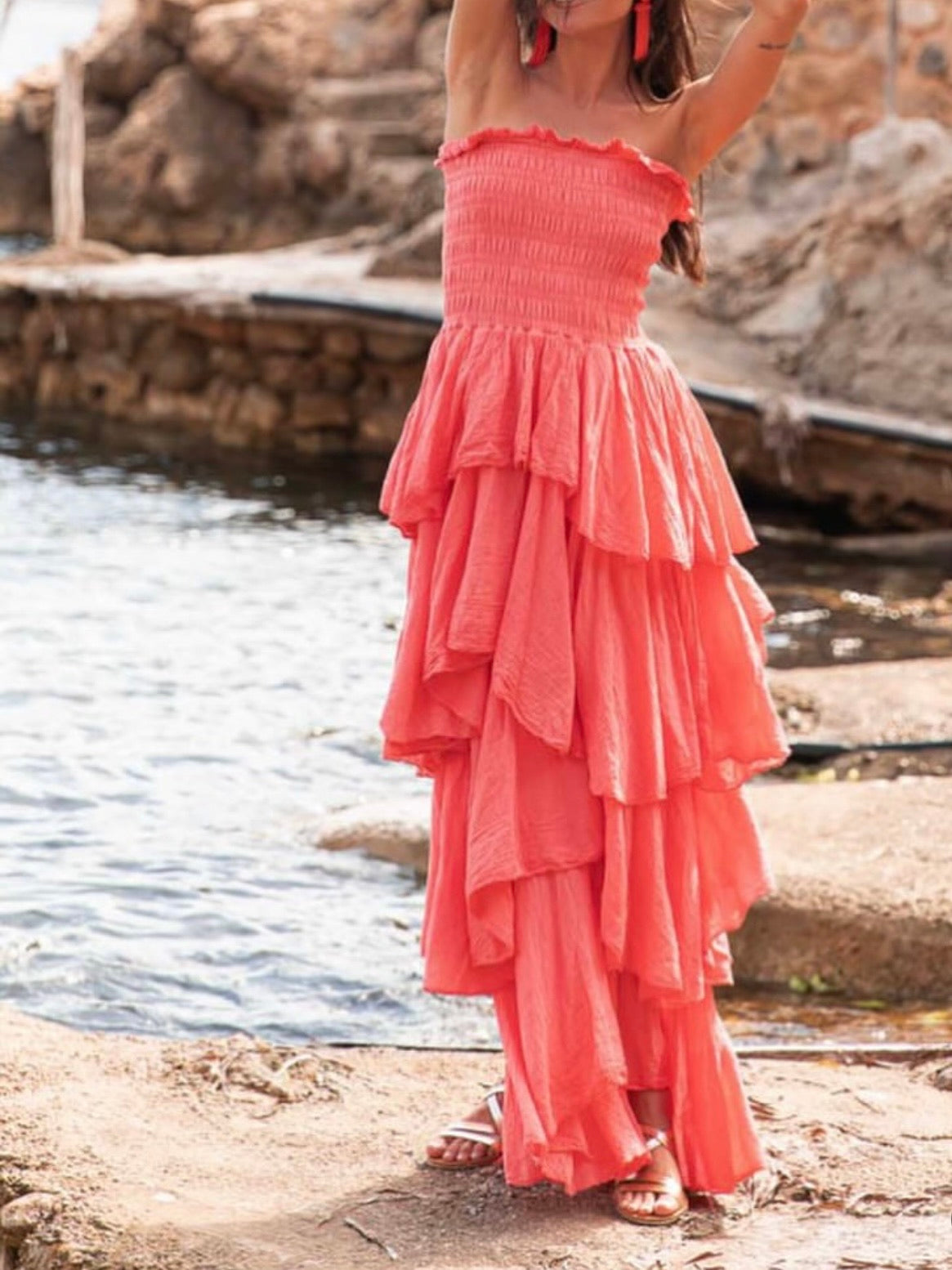 Tiered Ruffle Maxi Dress