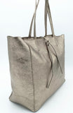 Metallic Leather tote bag