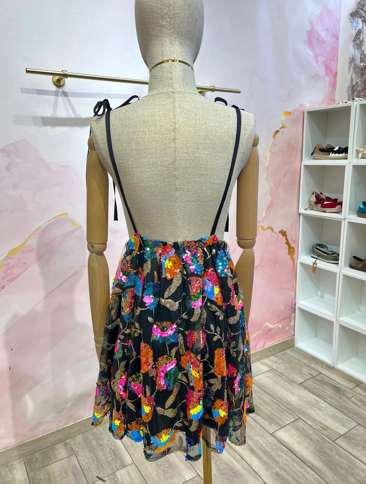 Multicolour Sequin Party Dress