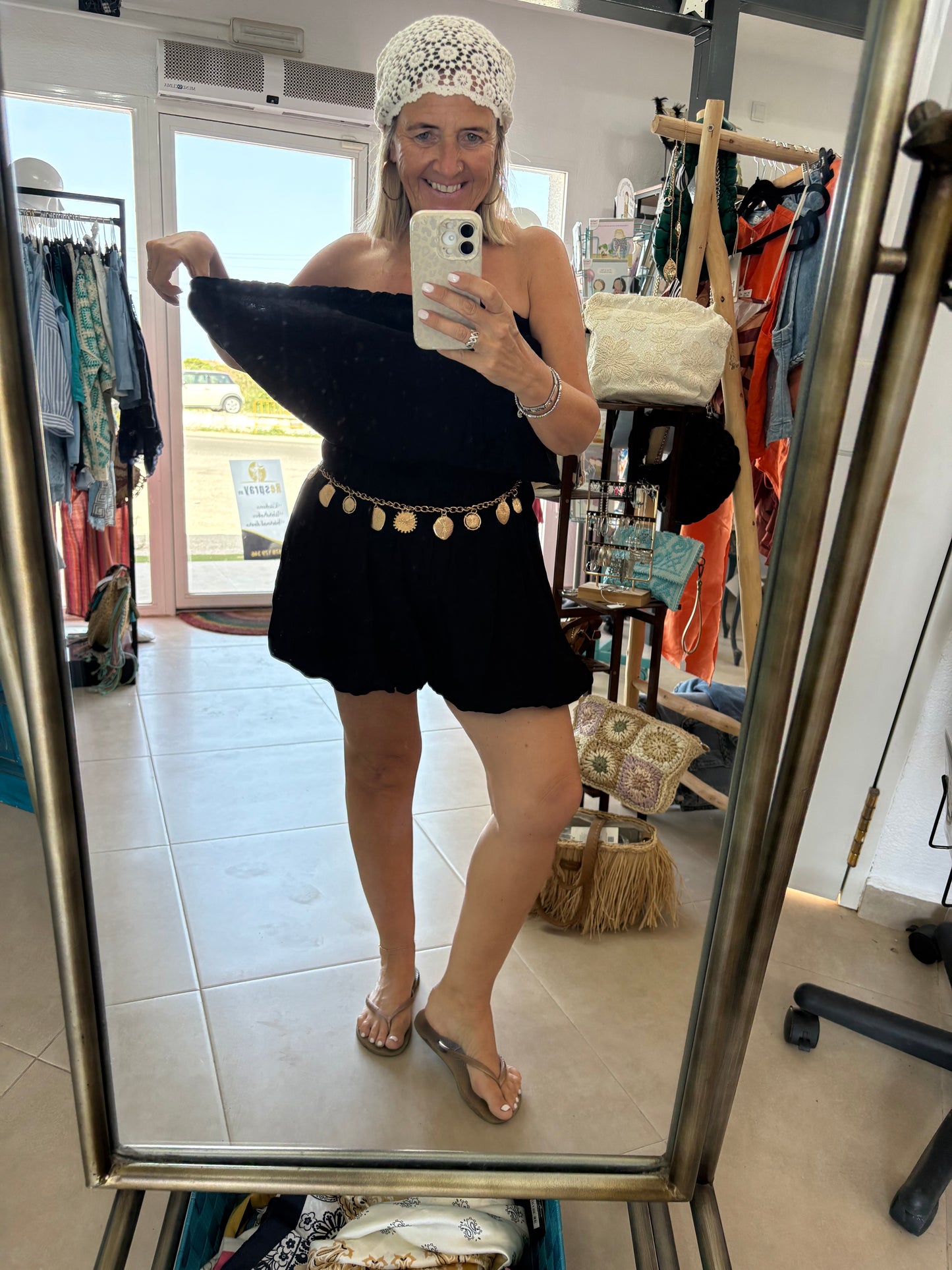 Bandeau Bubble Hem Playsuit