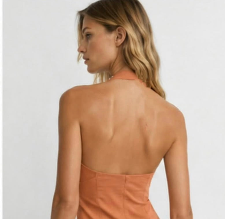 Halter mini dress