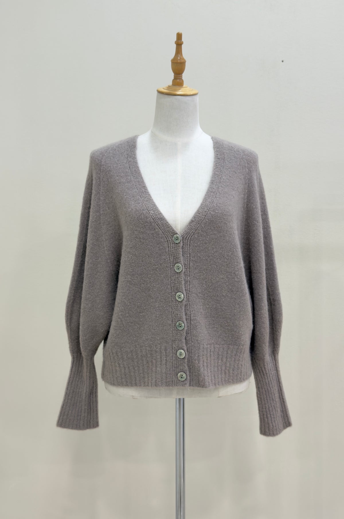 Relaxed v neck cardigan- Alapaca Blend