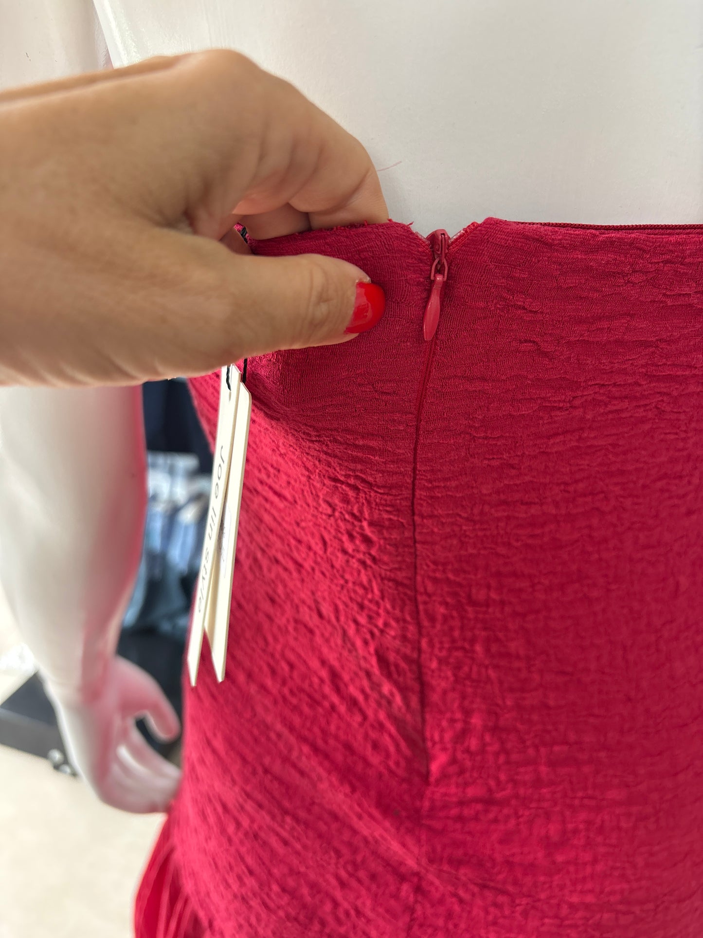 Strapless midi dress