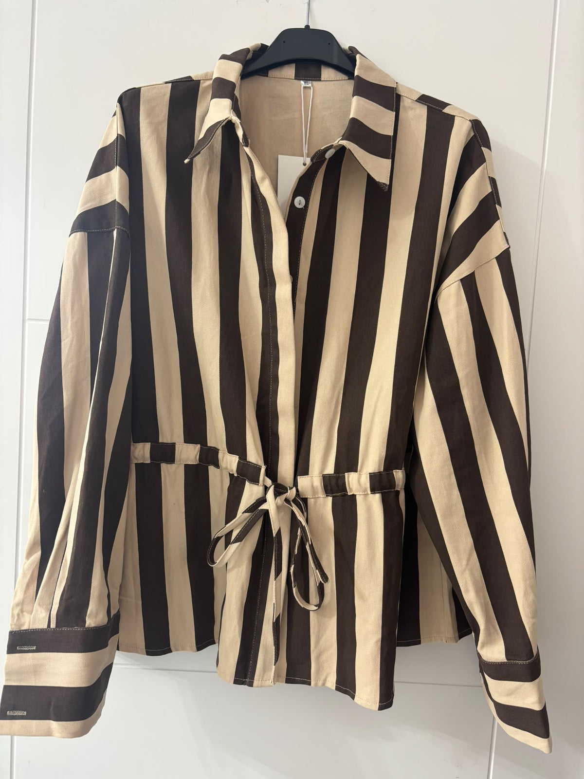Striped Drawstring Shacket