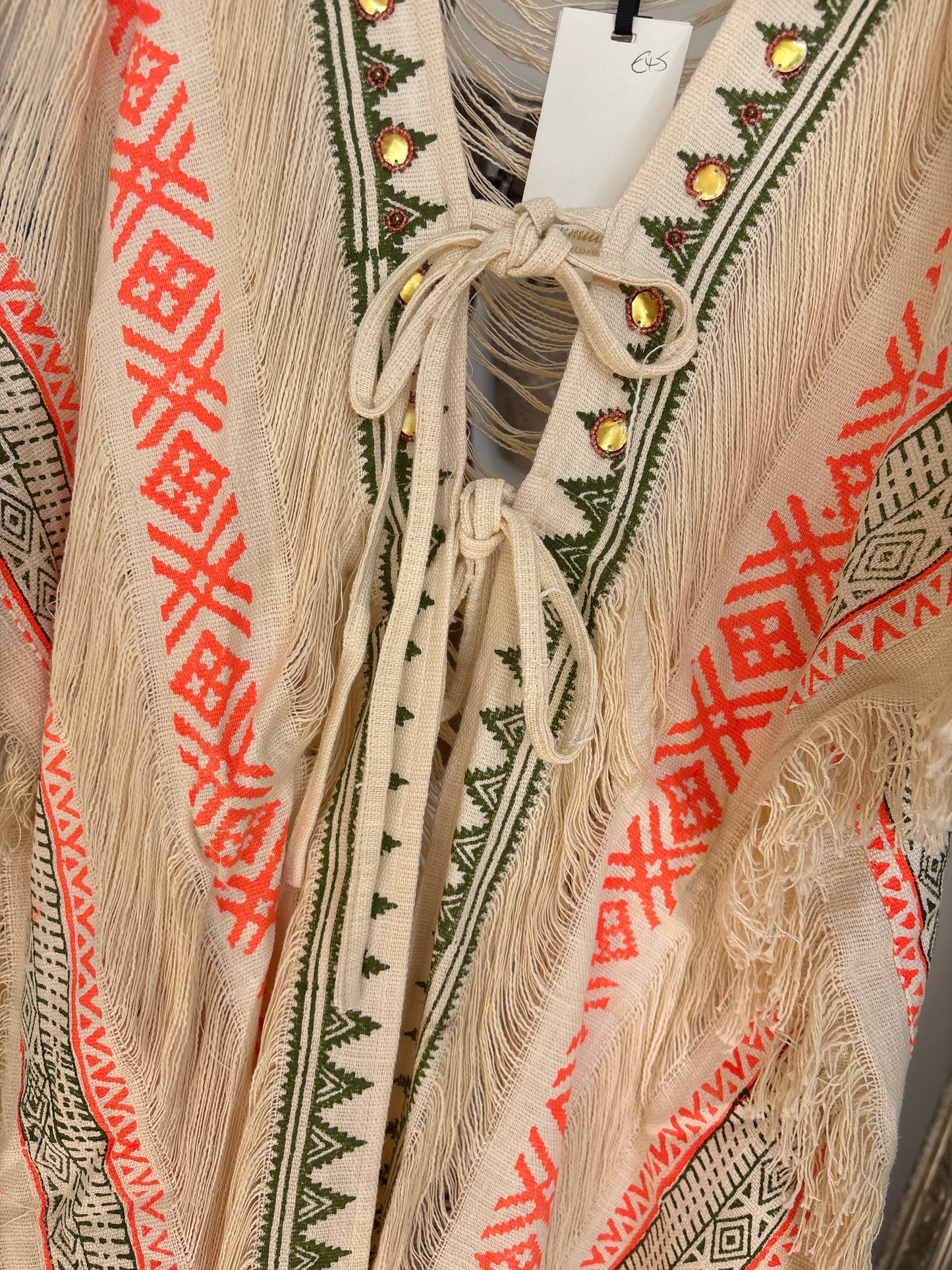 Indian cotton tie kimono